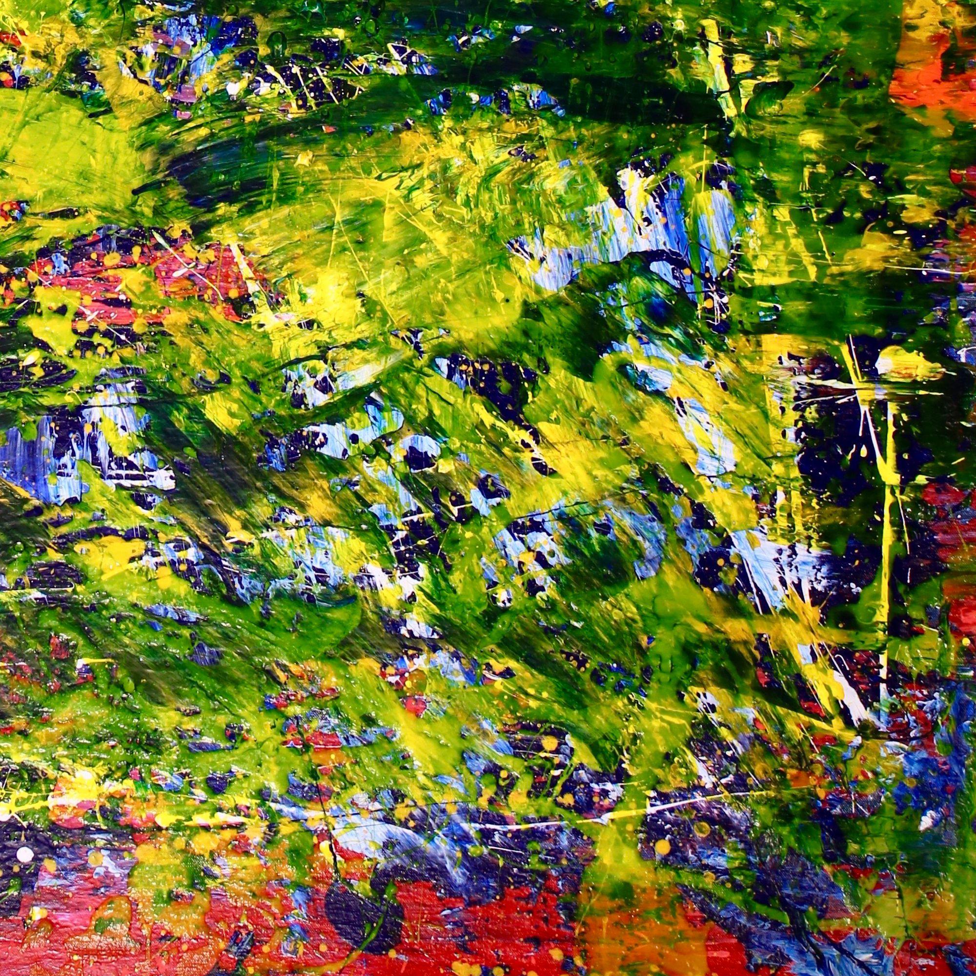 closer look (Lush forest imagery) von Nestor Toro, Gemälde, Acryl auf Leinwand im Angebot 2