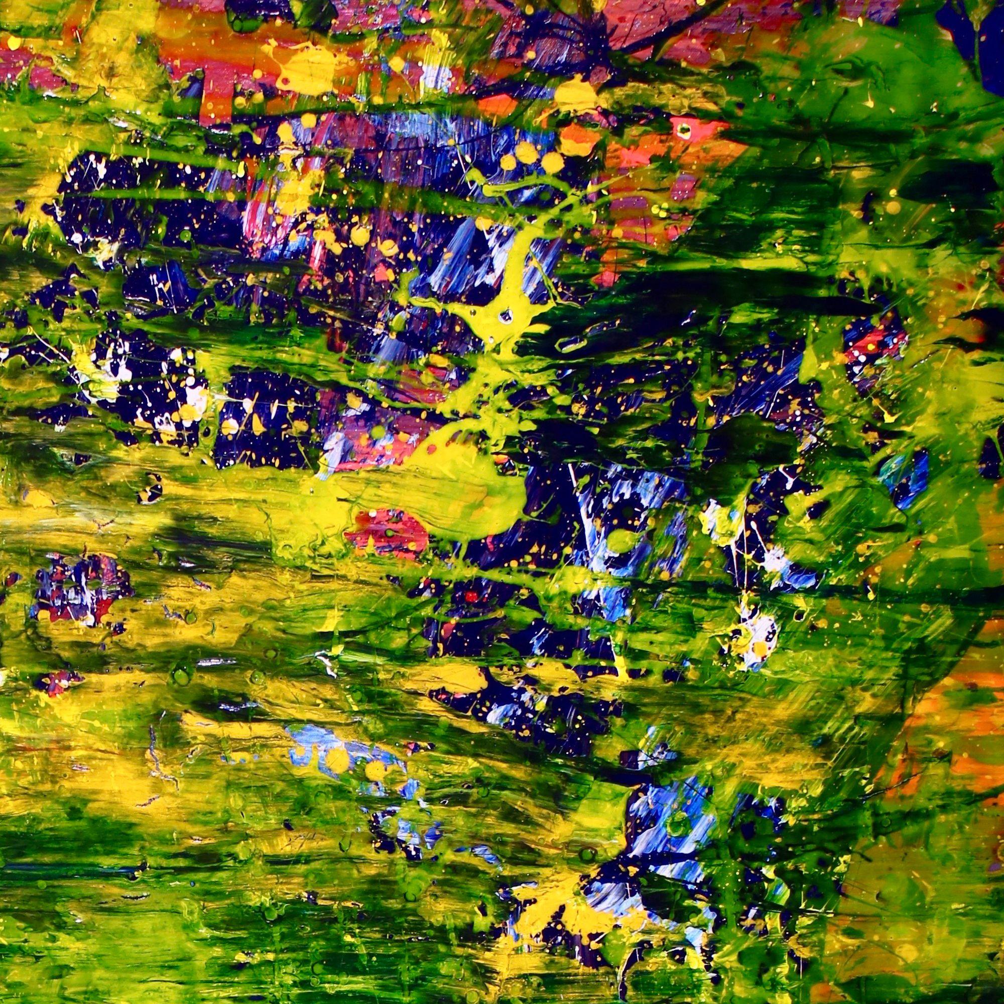 closer look (Lush forest imagery) von Nestor Toro, Gemälde, Acryl auf Leinwand im Angebot 4