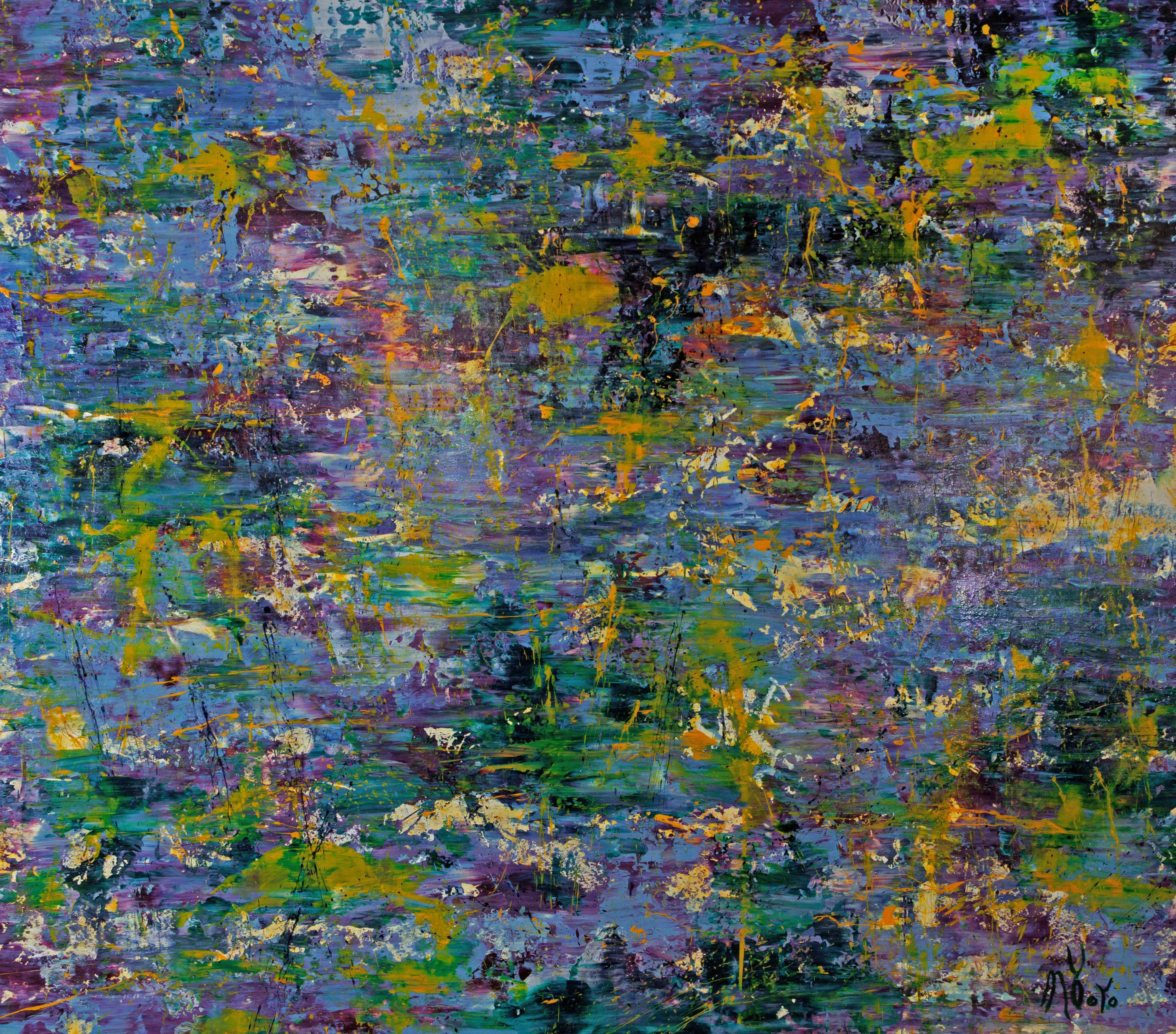 Nestor Toro Abstract Painting – Ein näherer Blick (Rundgarten) 1, Gemälde, Acryl auf Leinwand