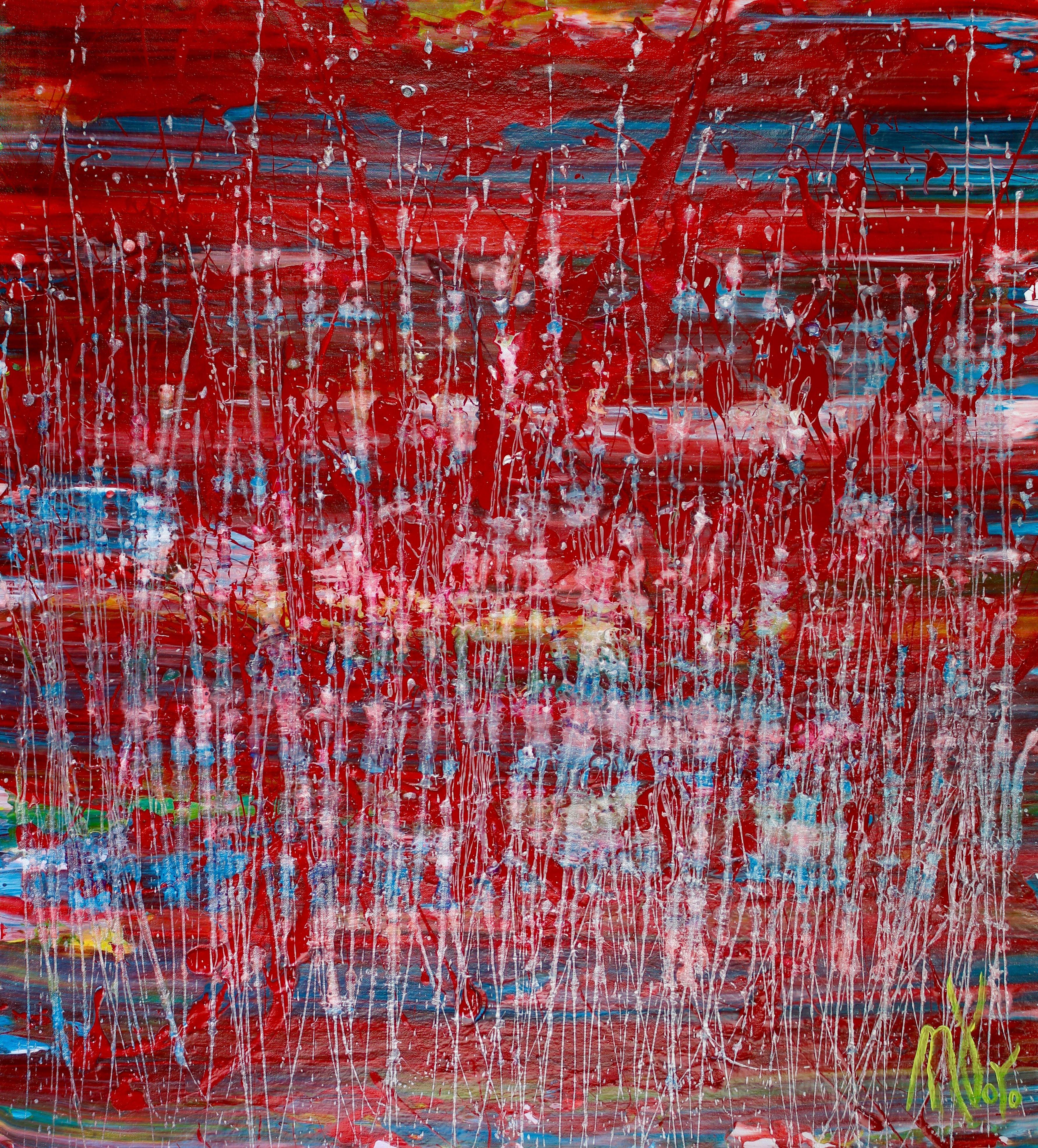 Nestor Toro Abstract Painting - A closer look (Thunder garden), Painting, Acrylic on Canvas