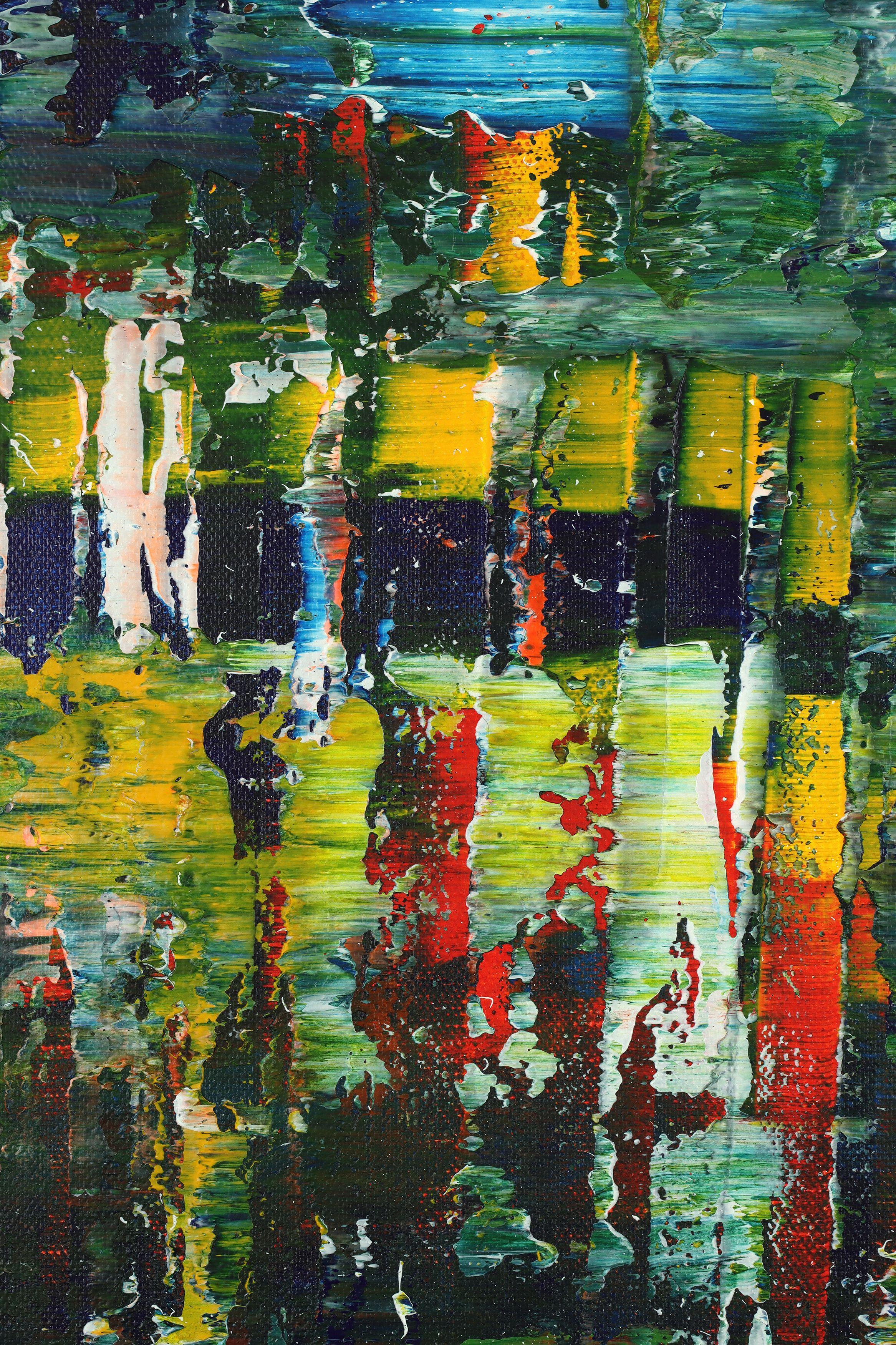 Farbequation 4, Gemälde, Acryl auf Leinwand (Schwarz), Abstract Painting, von Nestor Toro