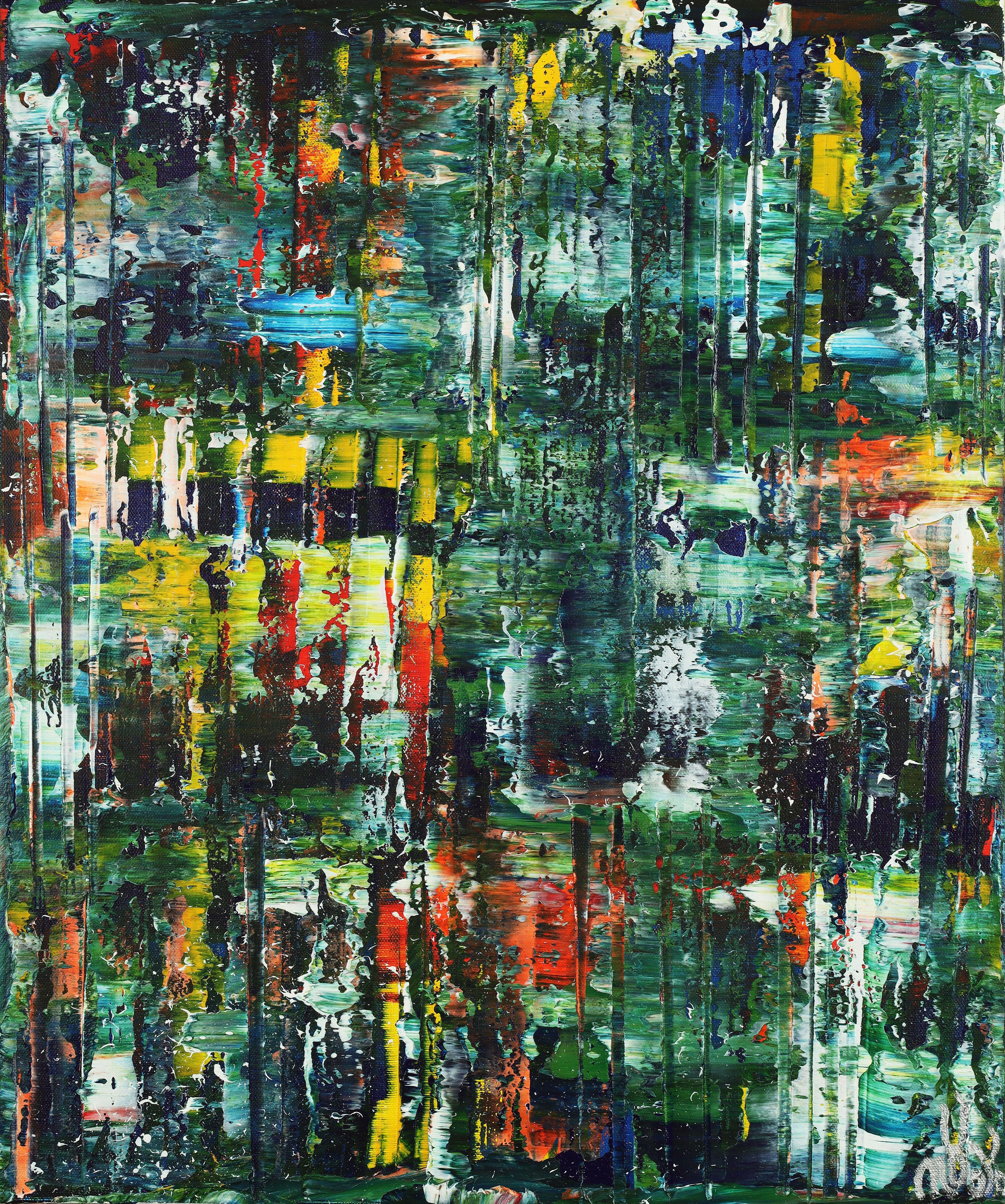 Nestor Toro Abstract Painting – Farbequation 4, Gemälde, Acryl auf Leinwand