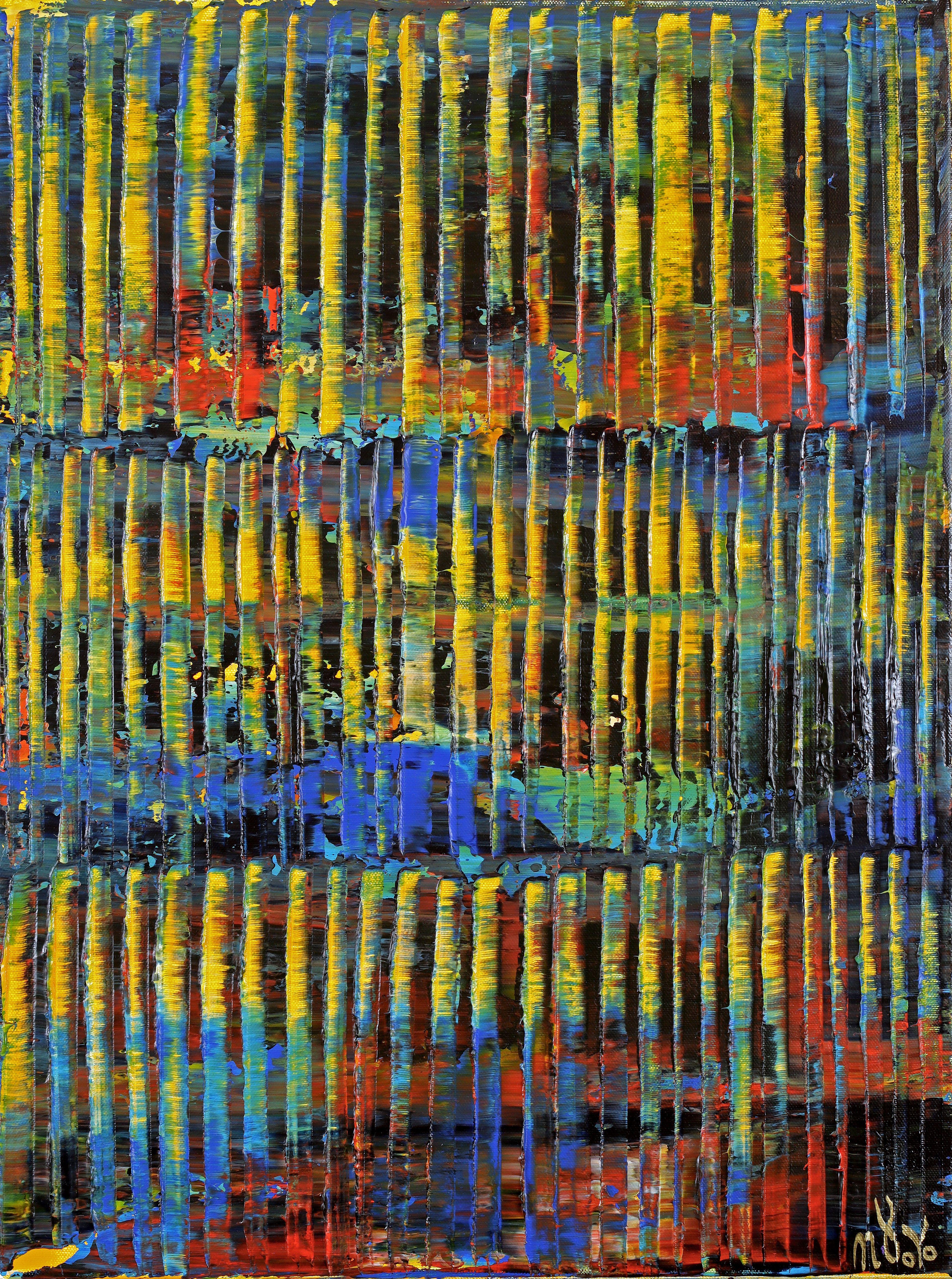 Nestor Toro Abstract Painting - A color equation 5, Painting, Acrylic on Canvas