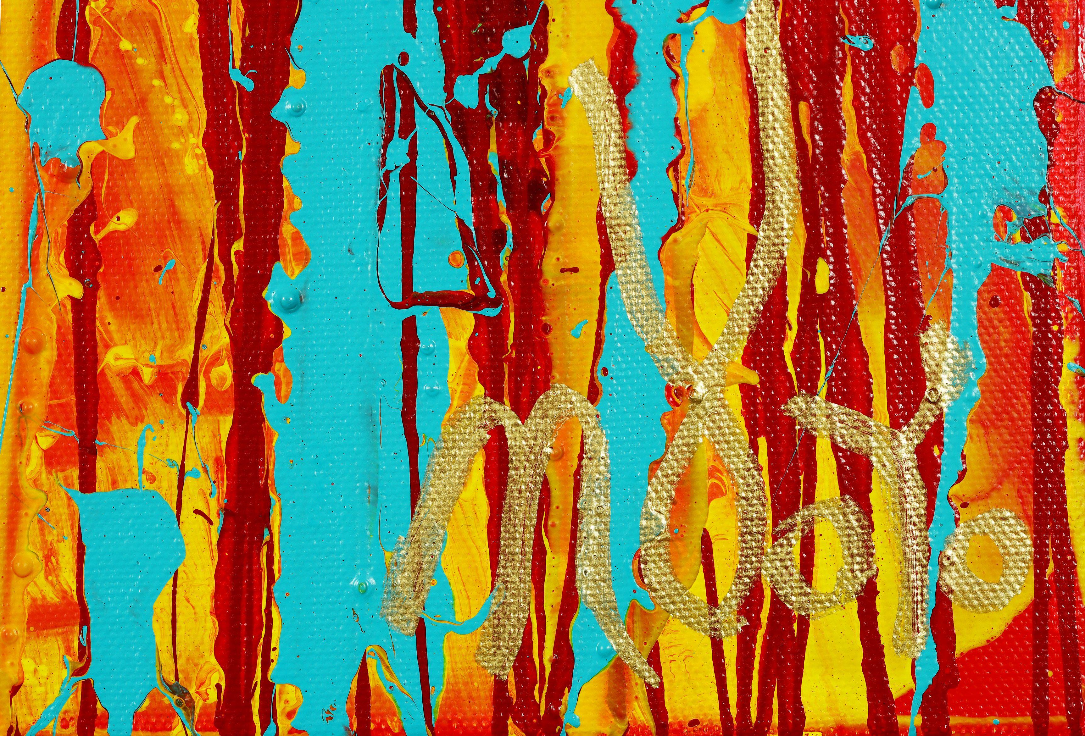 A fiery song, Painting, Acrylic on Canvas For Sale 4