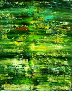 Une chanson de forêt (Flèches de vert) 3, peinture, acrylique sur toile