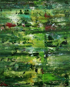 A Forest Song (Faces of Green) 4, Painting, Acrylic on Canvas