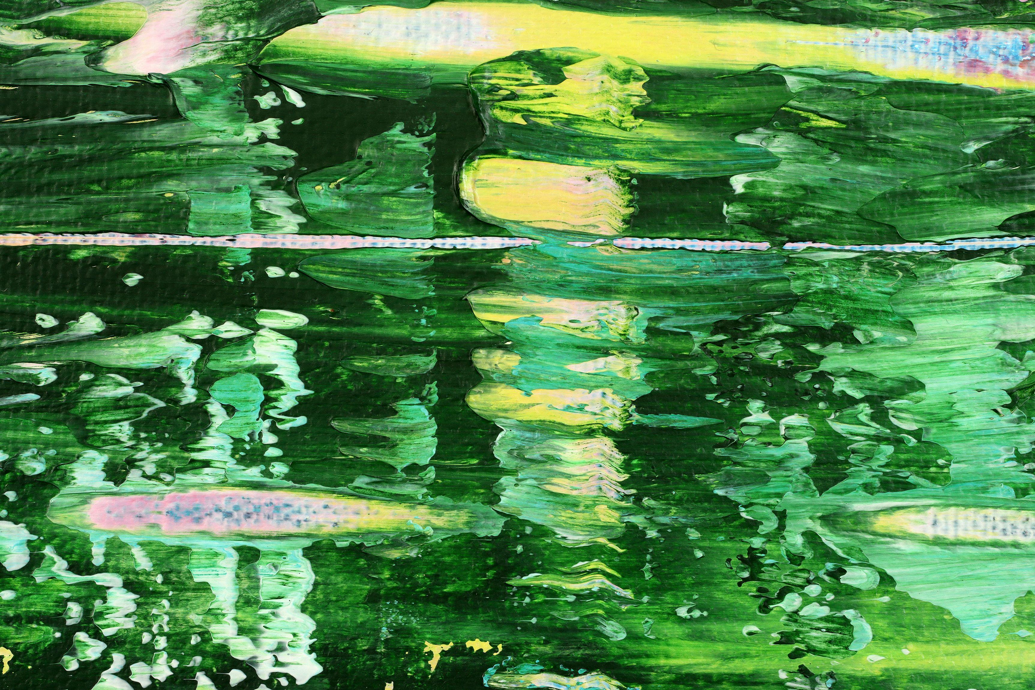 A Forest Song (Faces of Green) 5, Painting, Acrylic on Canvas For Sale 3