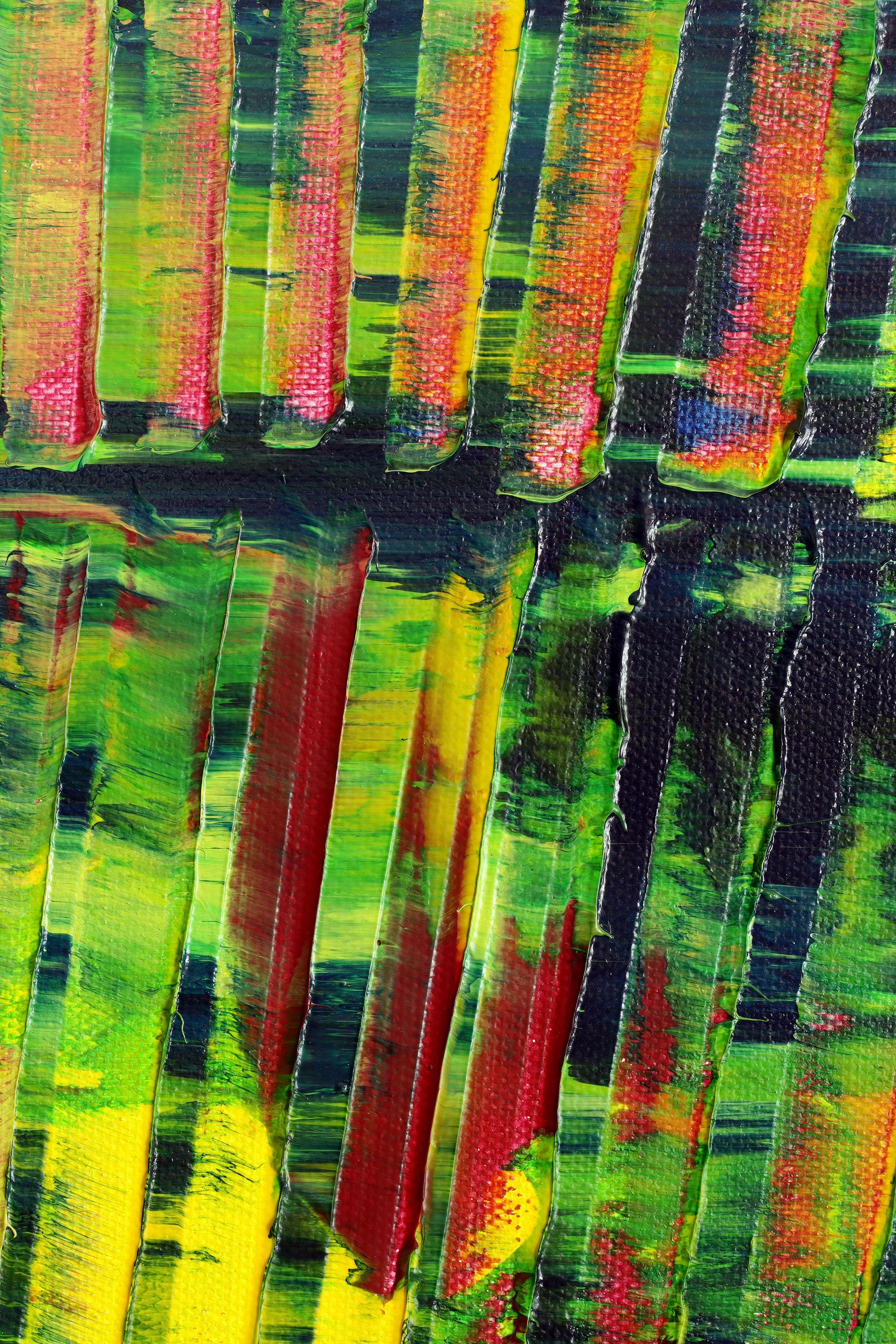 A Forest Song (Faces of Green) 6, Painting, Acrylic on Canvas For Sale 2