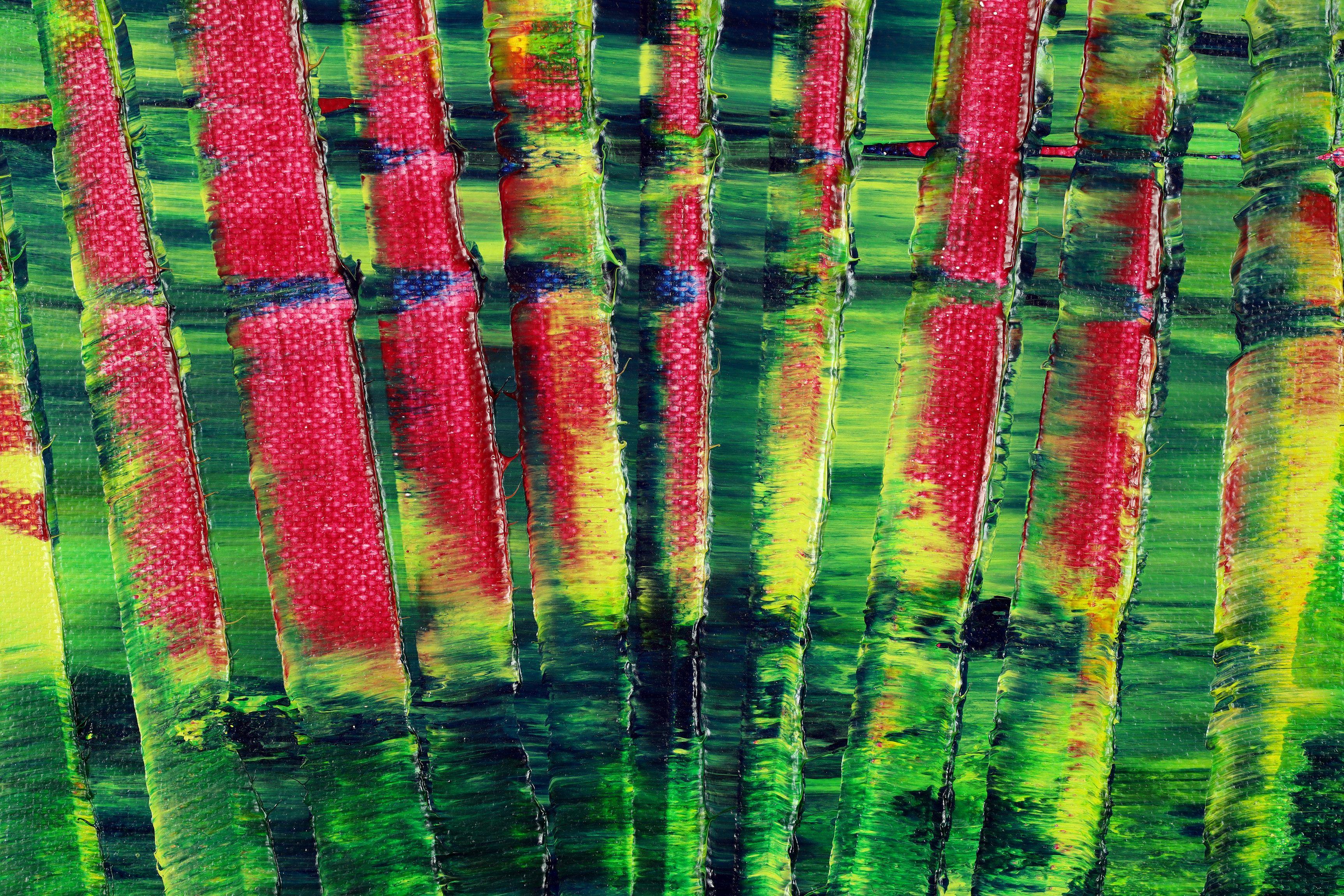 A Forest Song (Faces of Green) 6, Painting, Acrylic on Canvas For Sale 3