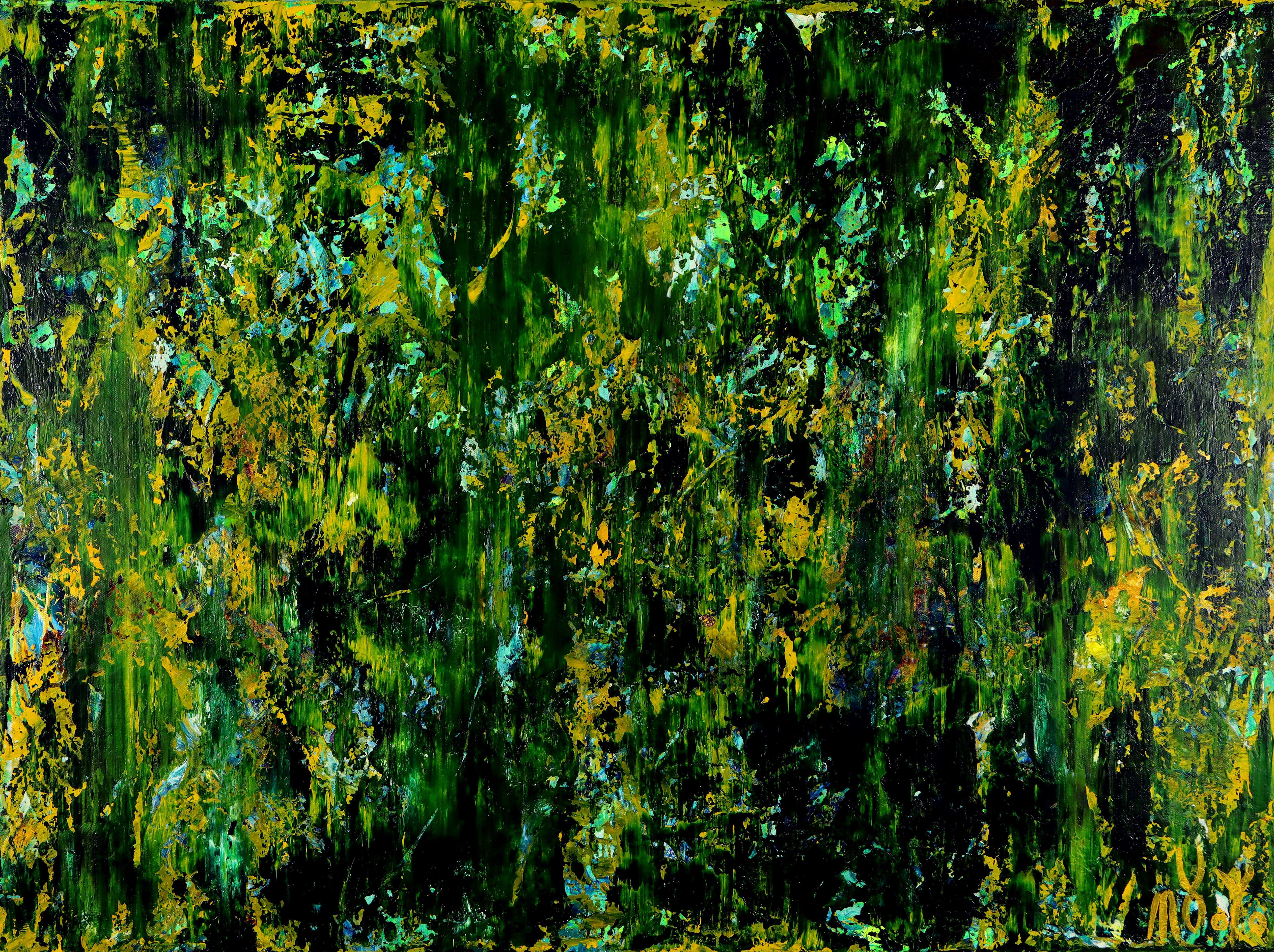 Abstract Painting di Nestor Toro - Il canto della foresta, Pittura, Acrilico su tela