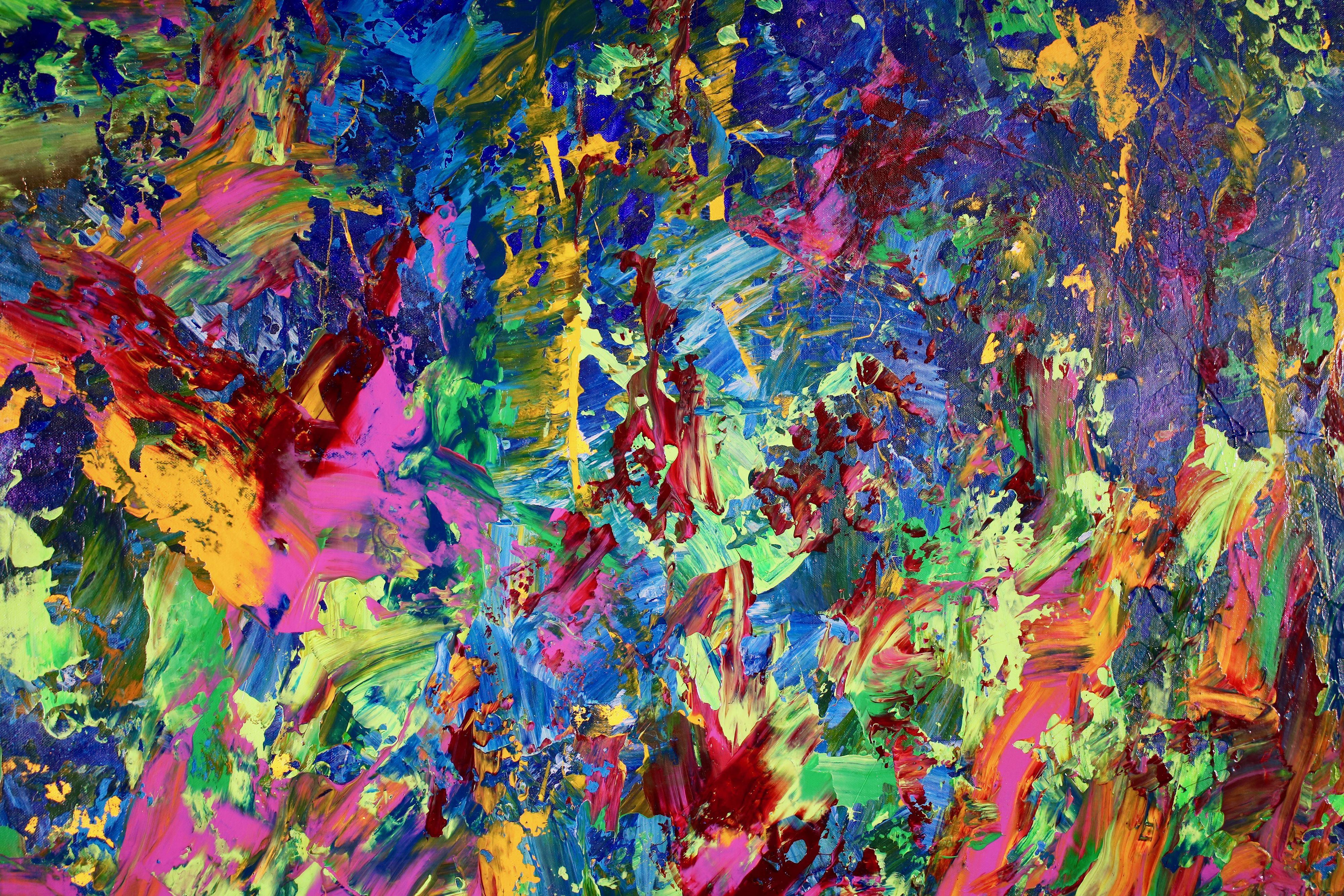 Un giardino in alto, Pittura, Acrilico su tela - Painting di Nestor Toro