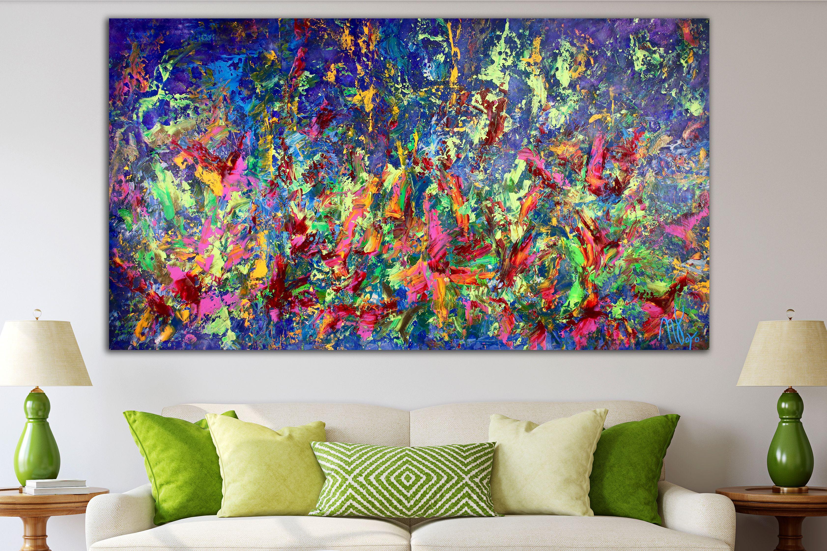 Un giardino in alto, Pittura, Acrilico su tela - Painting Astratto di Nestor Toro
