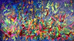 Un giardino in alto, Pittura, Acrilico su tela
