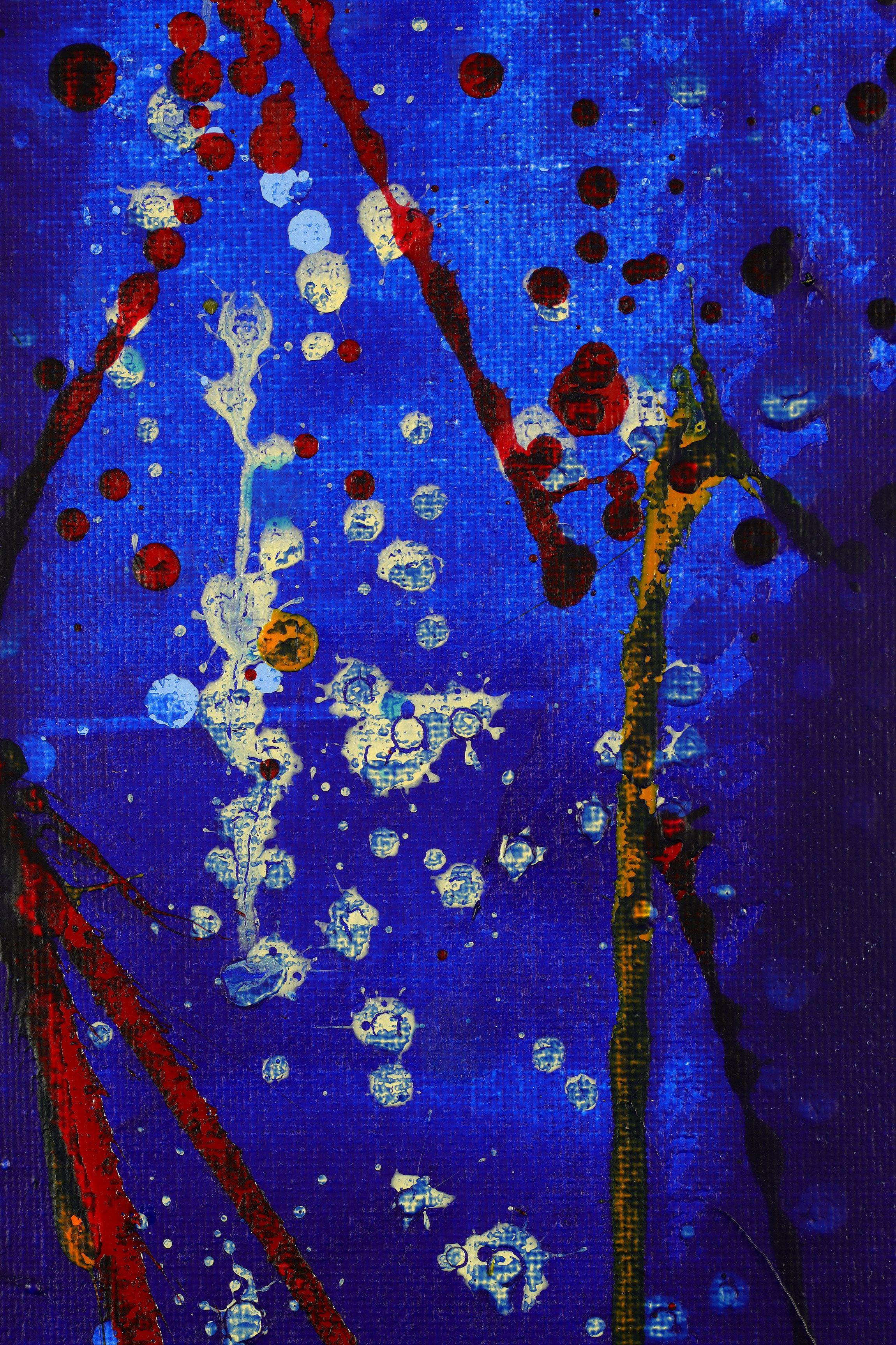 Ispirato al paesaggio naturale blu per la fusione dei colori, il contrasto e i dettagli. Strutturato con uno strato finale di lucido.    Quest'opera d'arte è lucida con dettagli a spatola. Firmato davanti.    Includo un certificato di autenticità