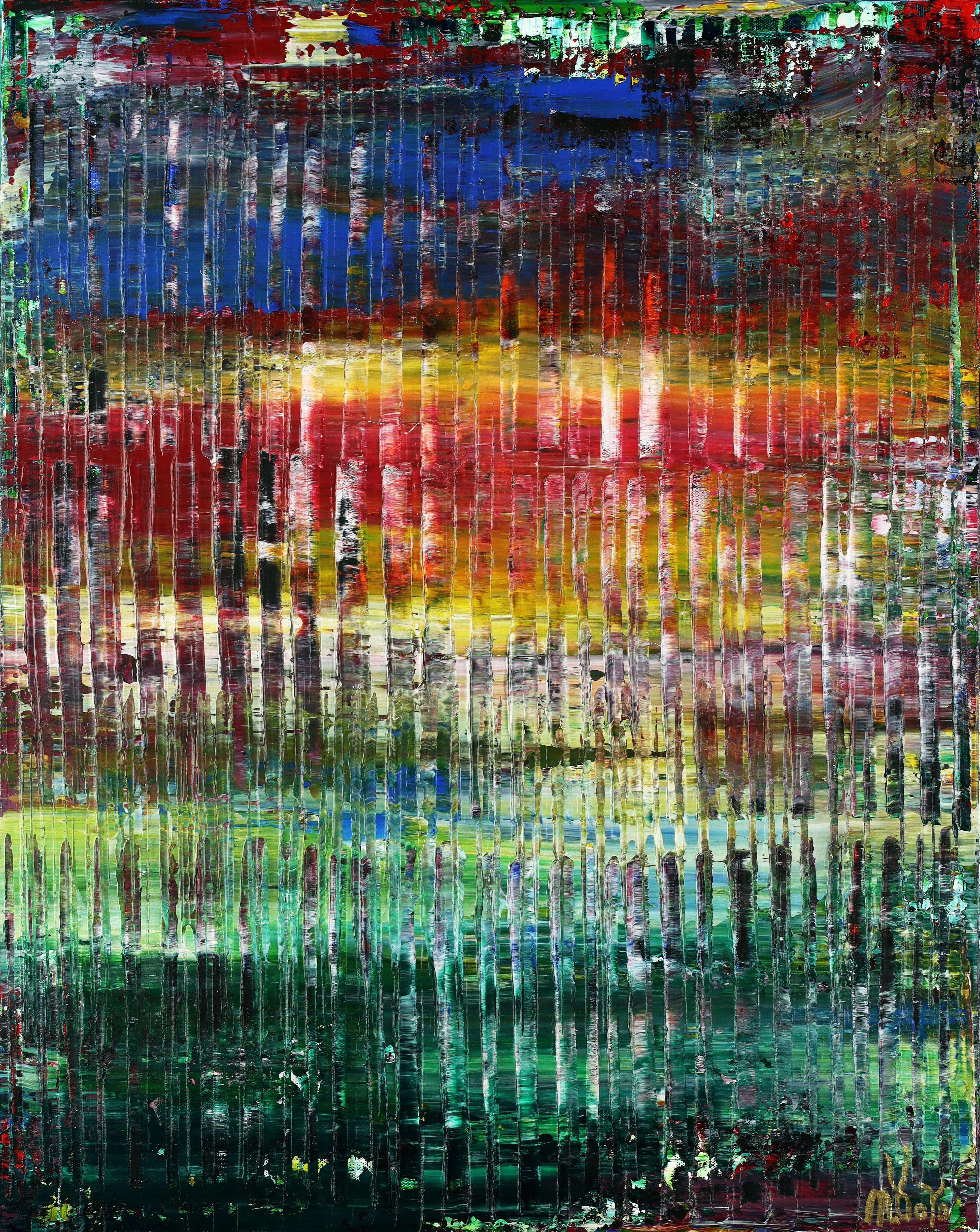 Nestor Toro Abstract Painting - A matter of nature 9 (Tropics reflections), Painting, Acrylic on Canvas