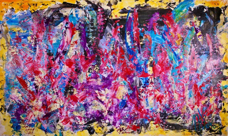 Nestor Toro A Night Of Shooting Stars Acrylic Painting On