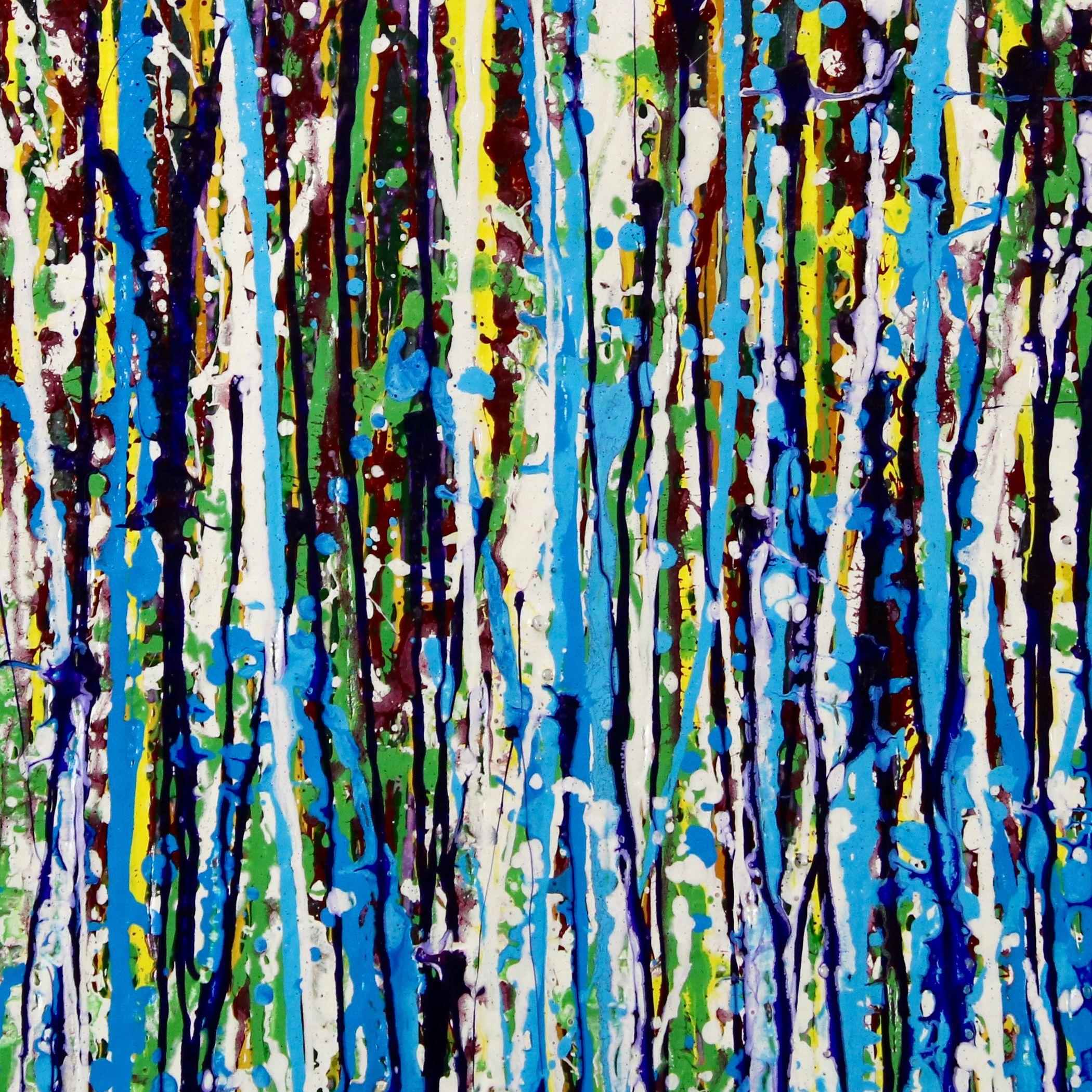 Un giardino peccaminoso (anochecer), Pittura, Acrilico su tela - Painting Astratto di Nestor Toro