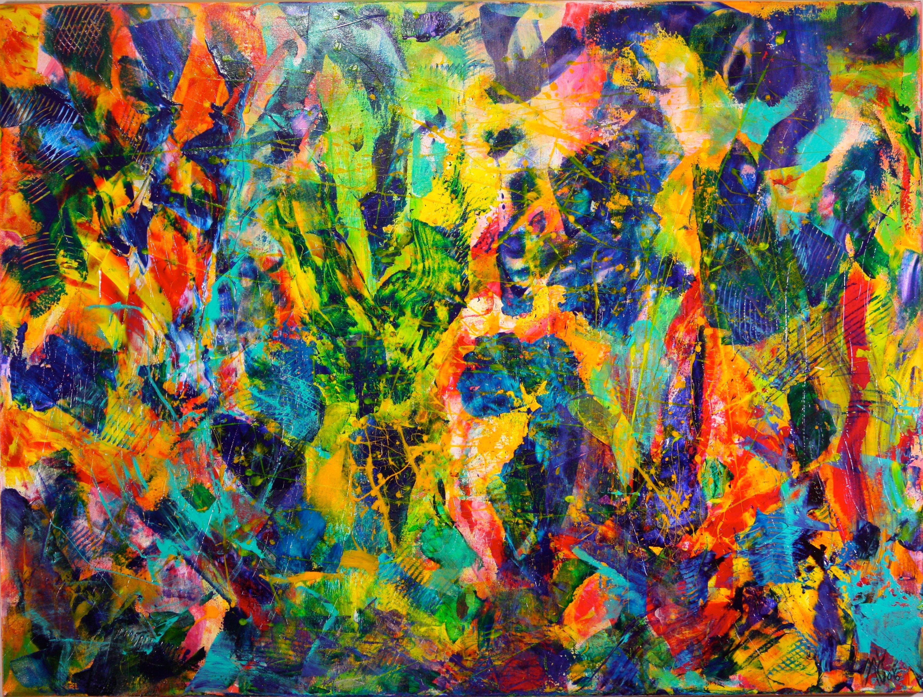 Nestor Toro Abstract Painting - Abstract Transition 1, Painting, Acrylic on Canvas