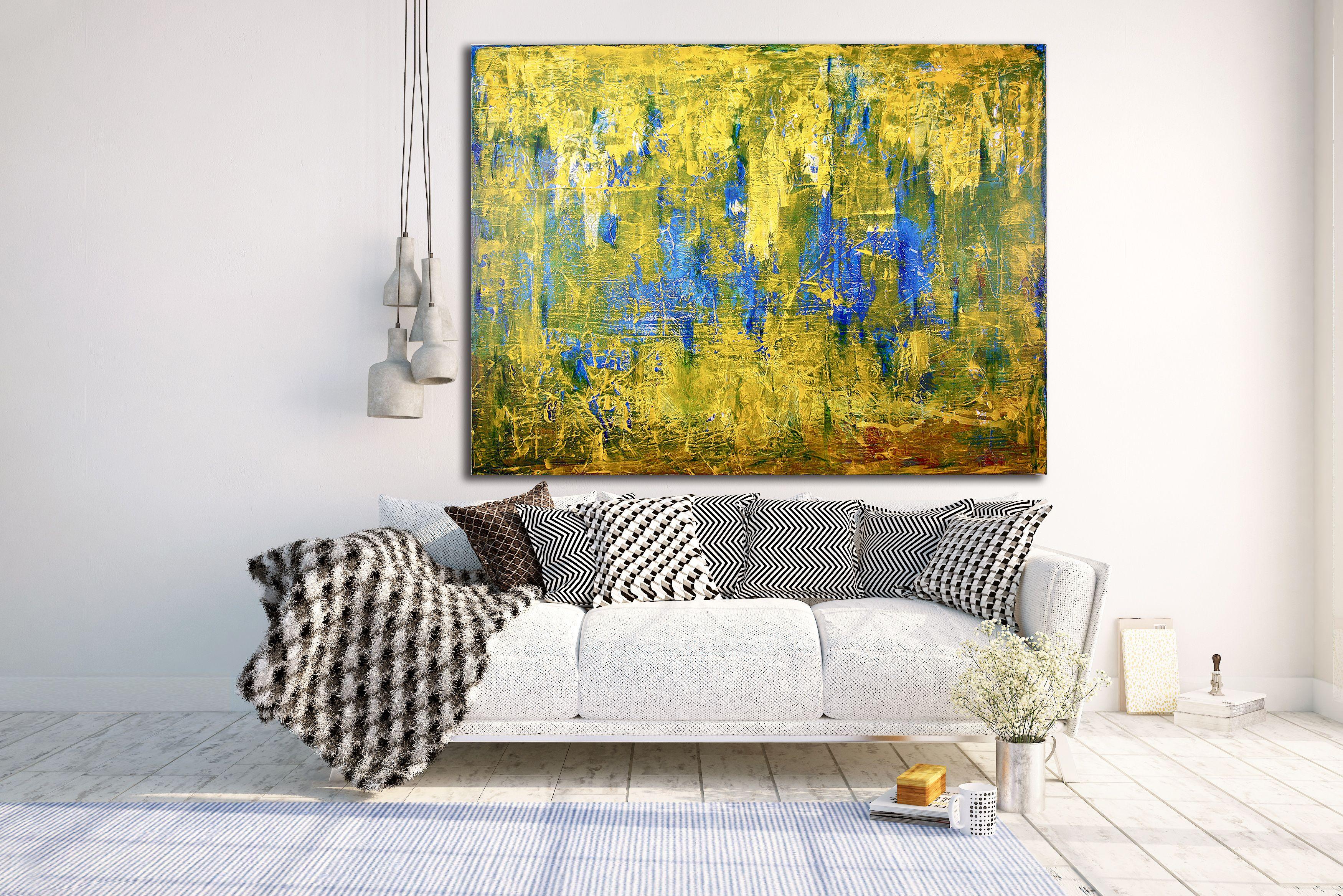 COLORE - PROFONDITÀ - TECNICA SORPRENDENTI    Questo dipinto in campo cromatico è incentrato sulla texture e sulla contemplazione. Molto stratificato con gesso su gesso e con l'uso di spatole per creare una ricca texture. Completa con molte