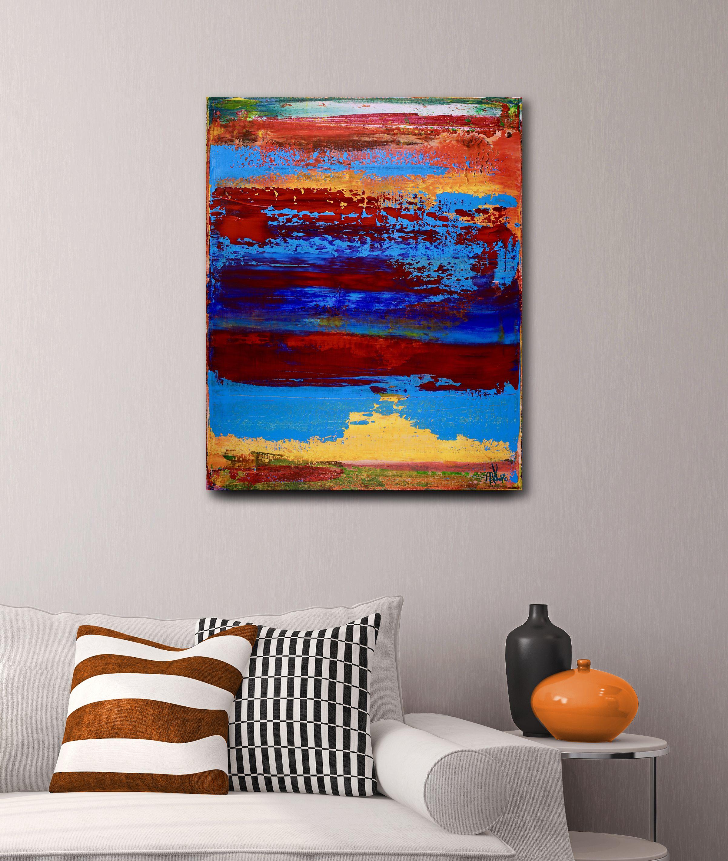 Always Daydreaming, Pittura, Acrilico su tela - Abstract Painting Nero di Nestor Toro