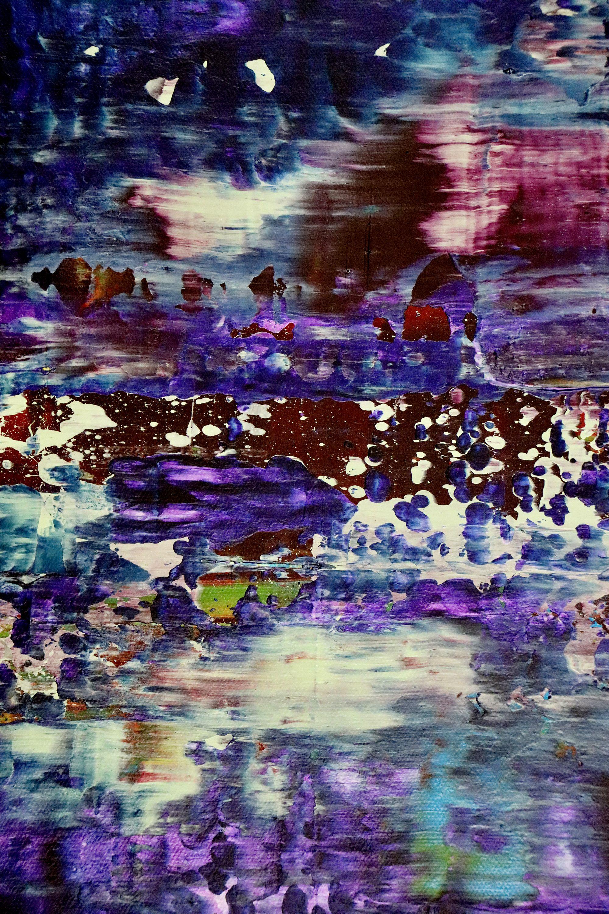 Amethyst panorama 2, Painting, Acrylic on Canvas For Sale 1