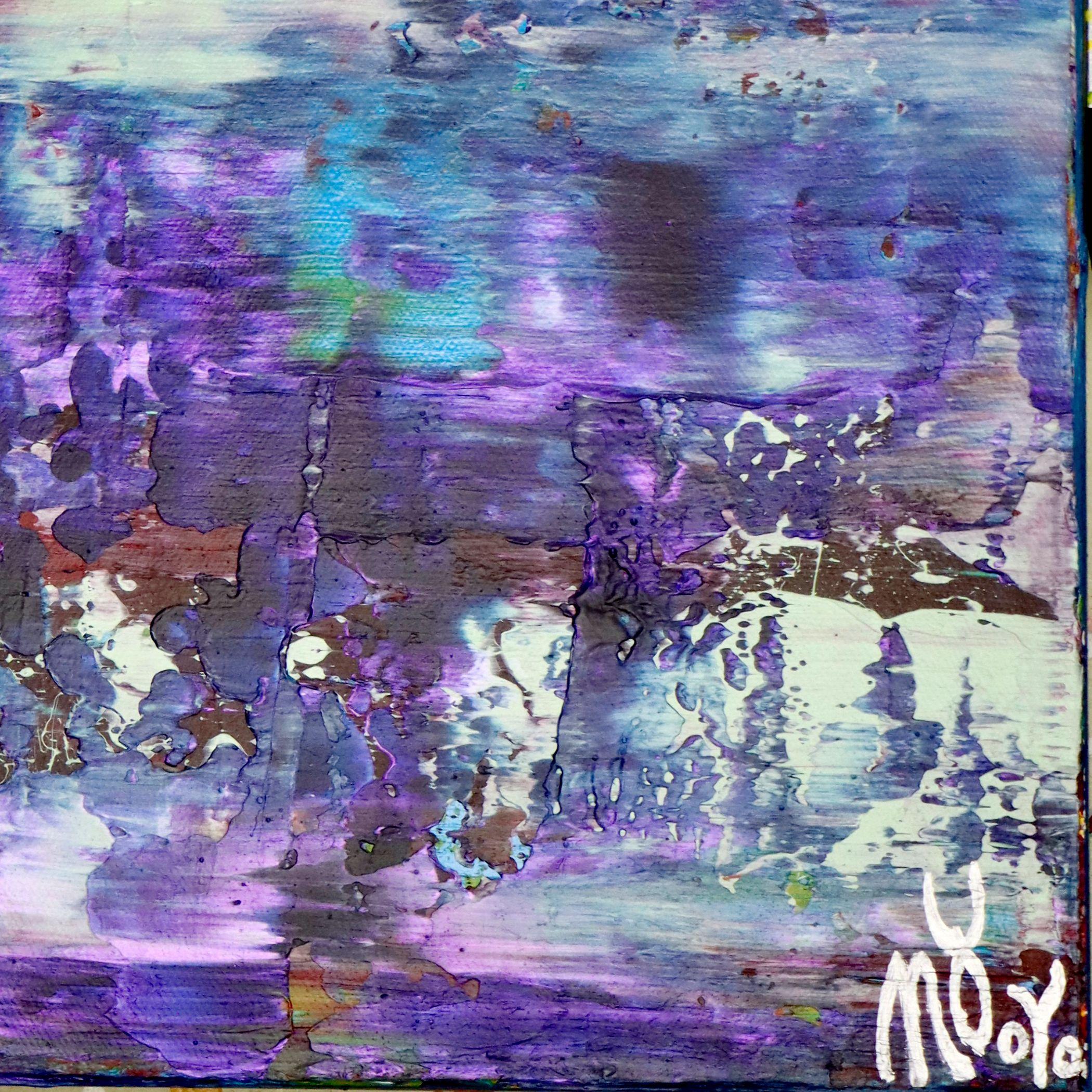 Amethyst panorama 2, Painting, Acrylic on Canvas For Sale 2