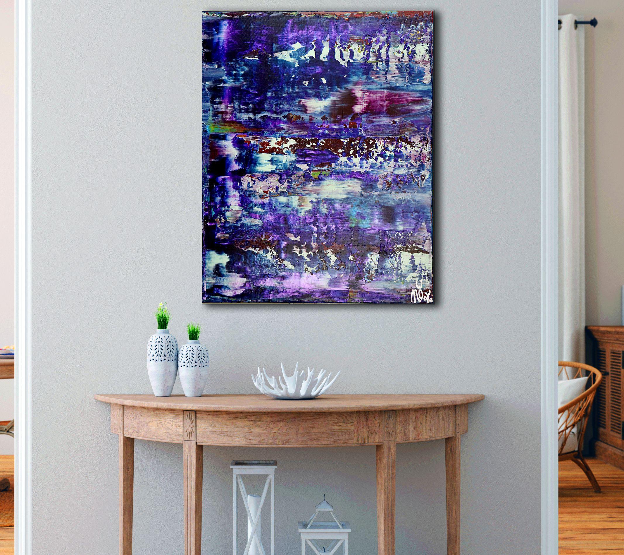 Amethyst panorama 2, Painting, Acrylic on Canvas For Sale 3