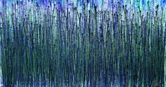 Aquagrünes Spectra (Transluzenter Wald), Gemälde, Acryl auf Leinwand