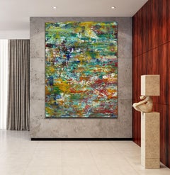 Arid terrain (Cactus garden), Painting, Acrylic on Canvas