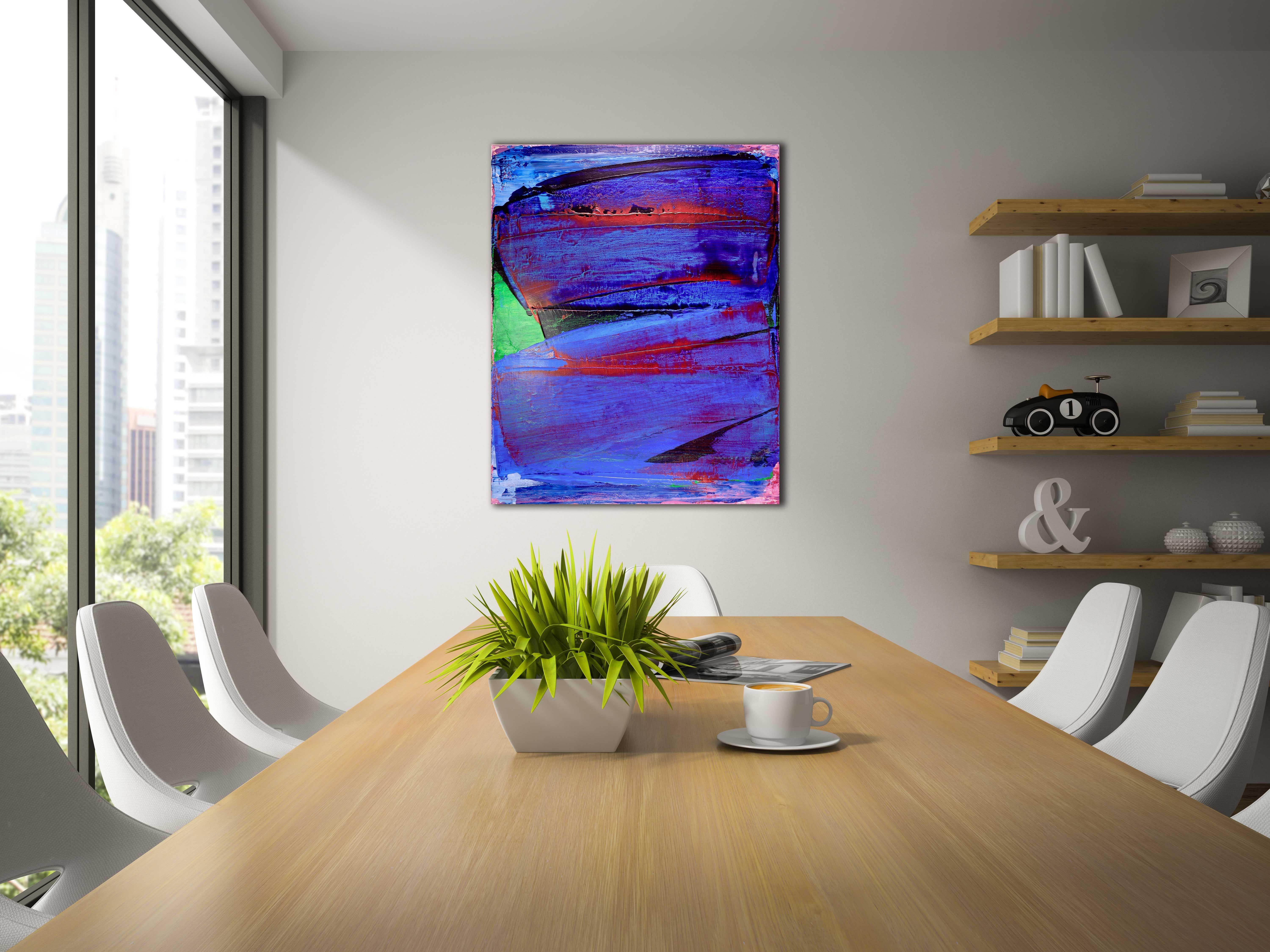 Di notte, Pittura, Acrilico su tela - Painting Astratto di Nestor Toro