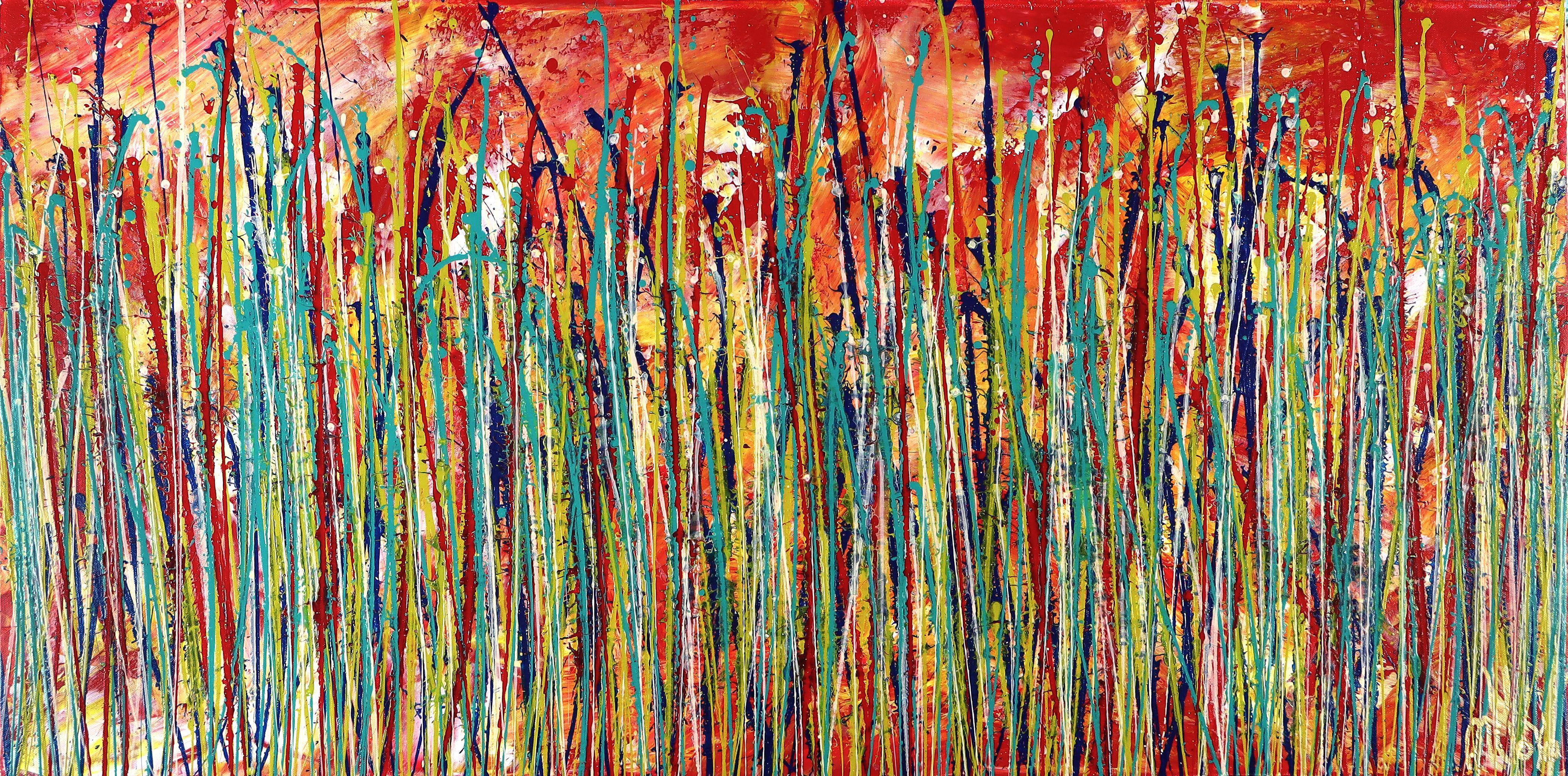 Movimento d'autunno, Pittura, Acrilico su tela - Painting di Nestor Toro
