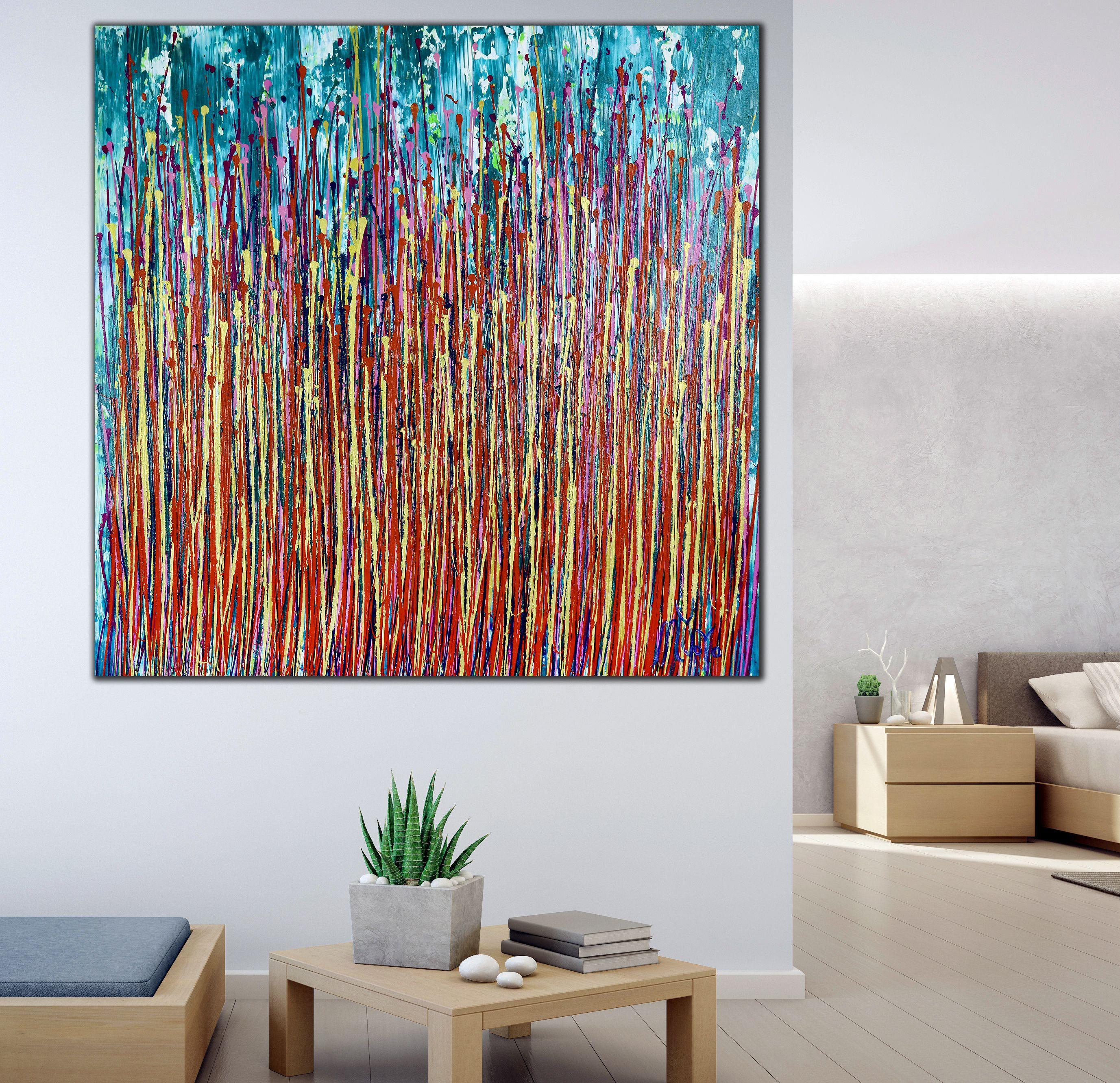 Awakening Garden 5, Painting, Acrylic on Canvas - Brown Abstract Painting by Nestor Toro