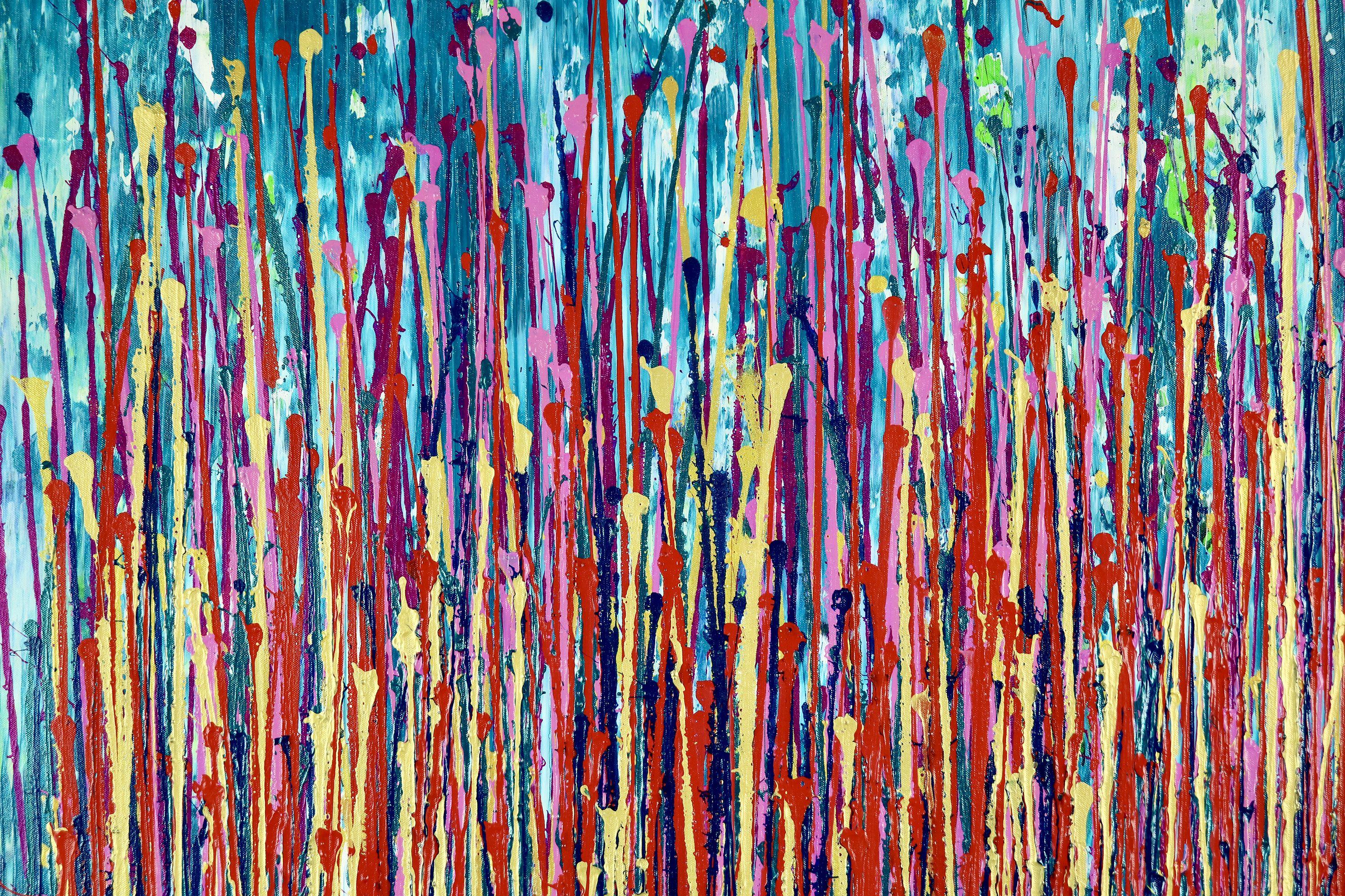 Giardino del Risveglio 5, Pittura, Acrilico su tela - Painting Astratto di Nestor Toro
