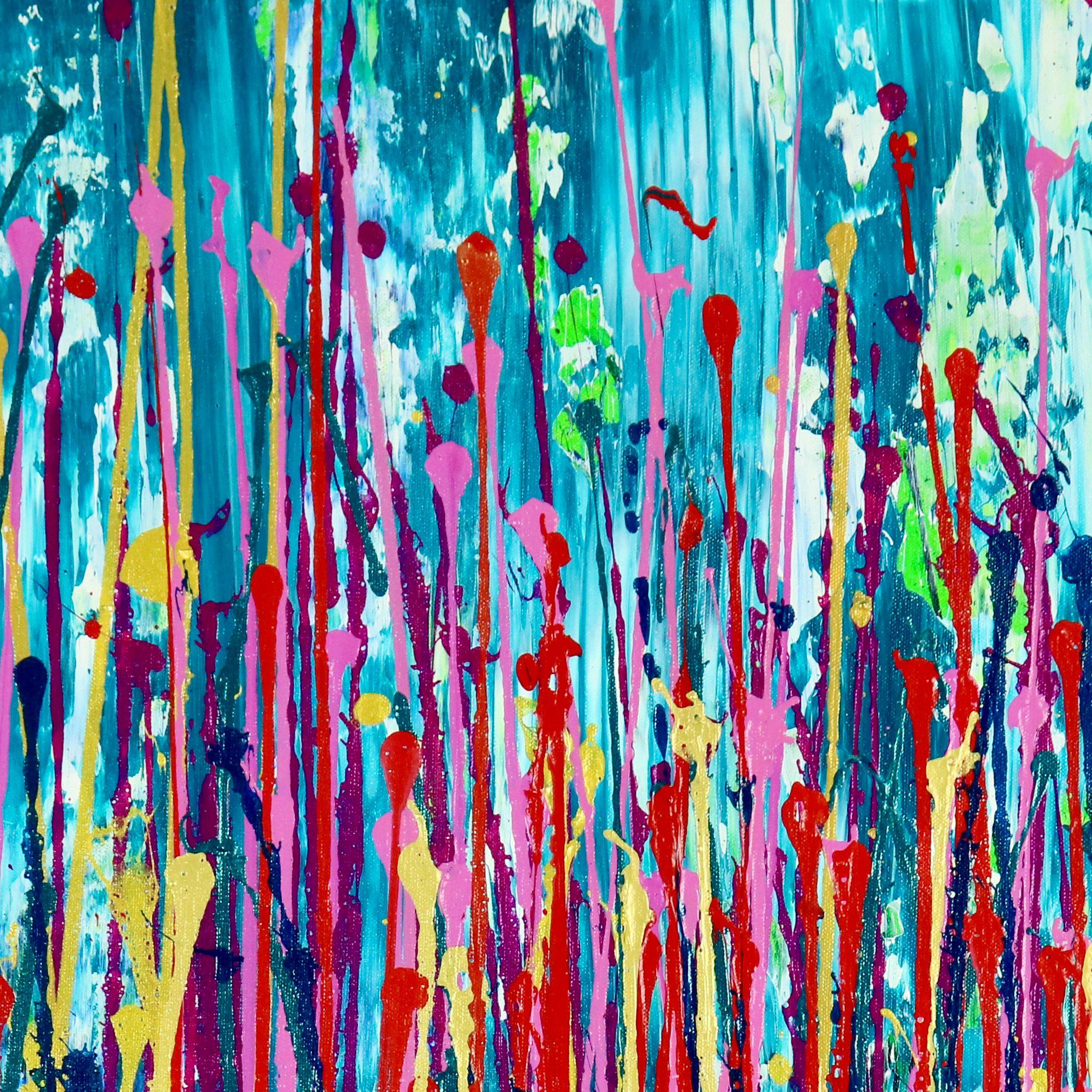 Giardino del Risveglio 5, Pittura, Acrilico su tela - Abstract Painting Marrone di Nestor Toro