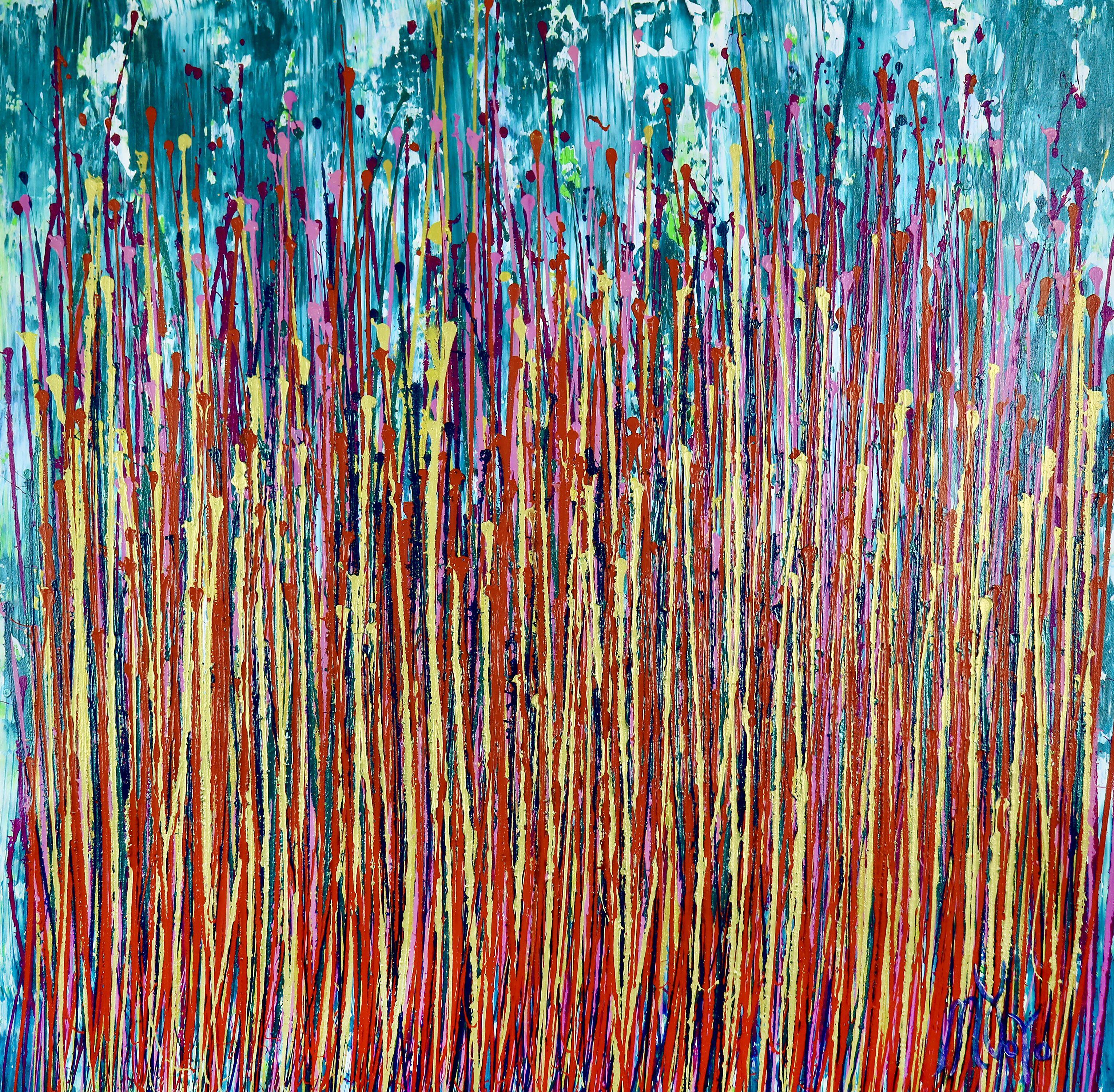 Abstract Painting di Nestor Toro - Giardino del Risveglio 5, Pittura, Acrilico su tela
