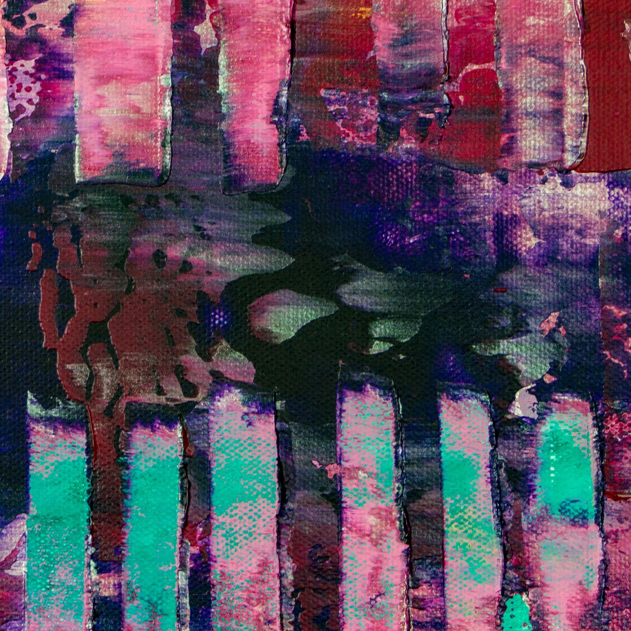 Dietro il paesaggio 2, Pittura, Acrilico su tela - Abstract Painting Nero di Nestor Toro