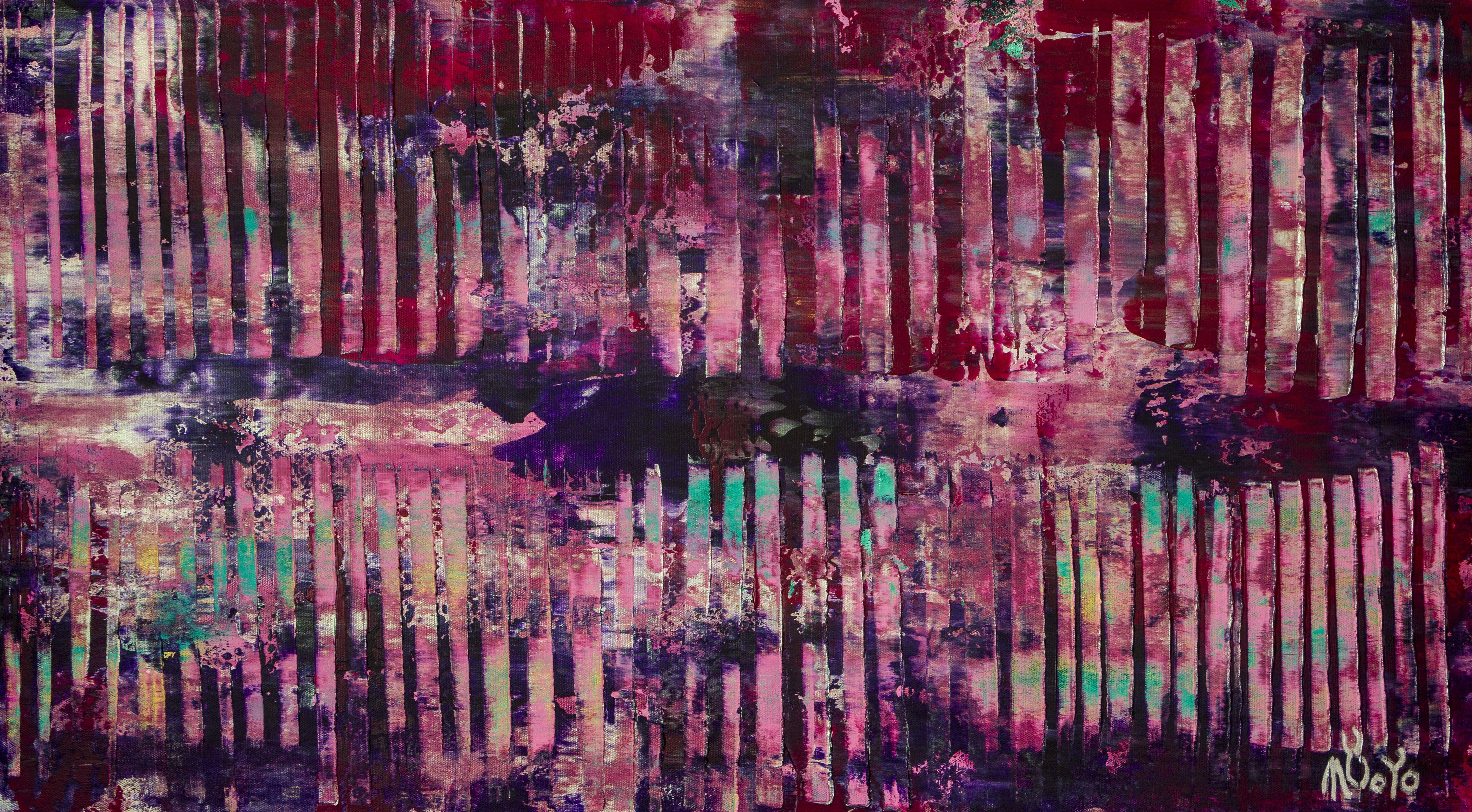 Abstract Painting di Nestor Toro - Dietro il paesaggio 2, Pittura, Acrilico su tela
