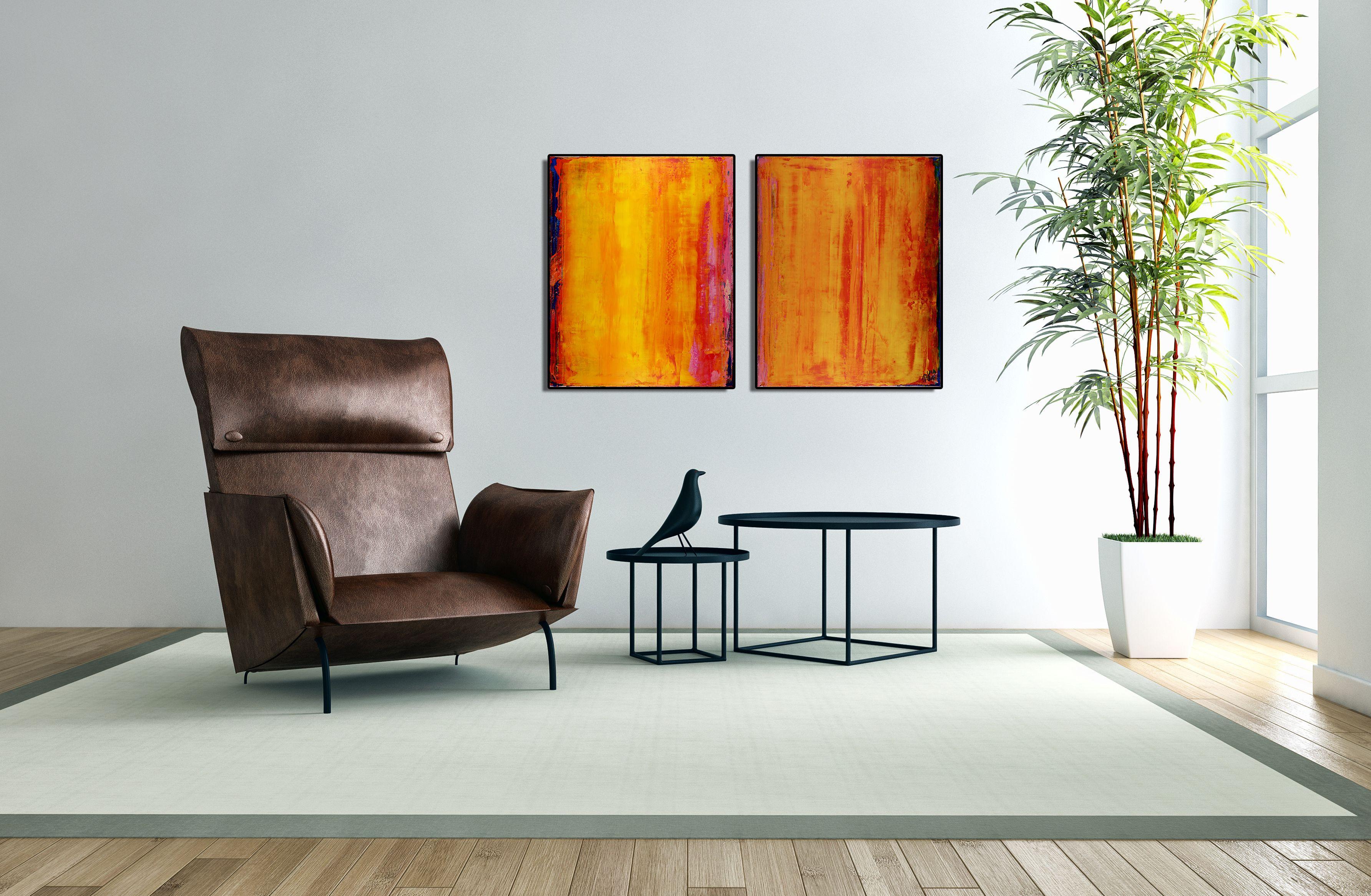 Terreno abrasador - Díptico, Pintura, Acrílico sobre lienzo - Painting de Nestor Toro