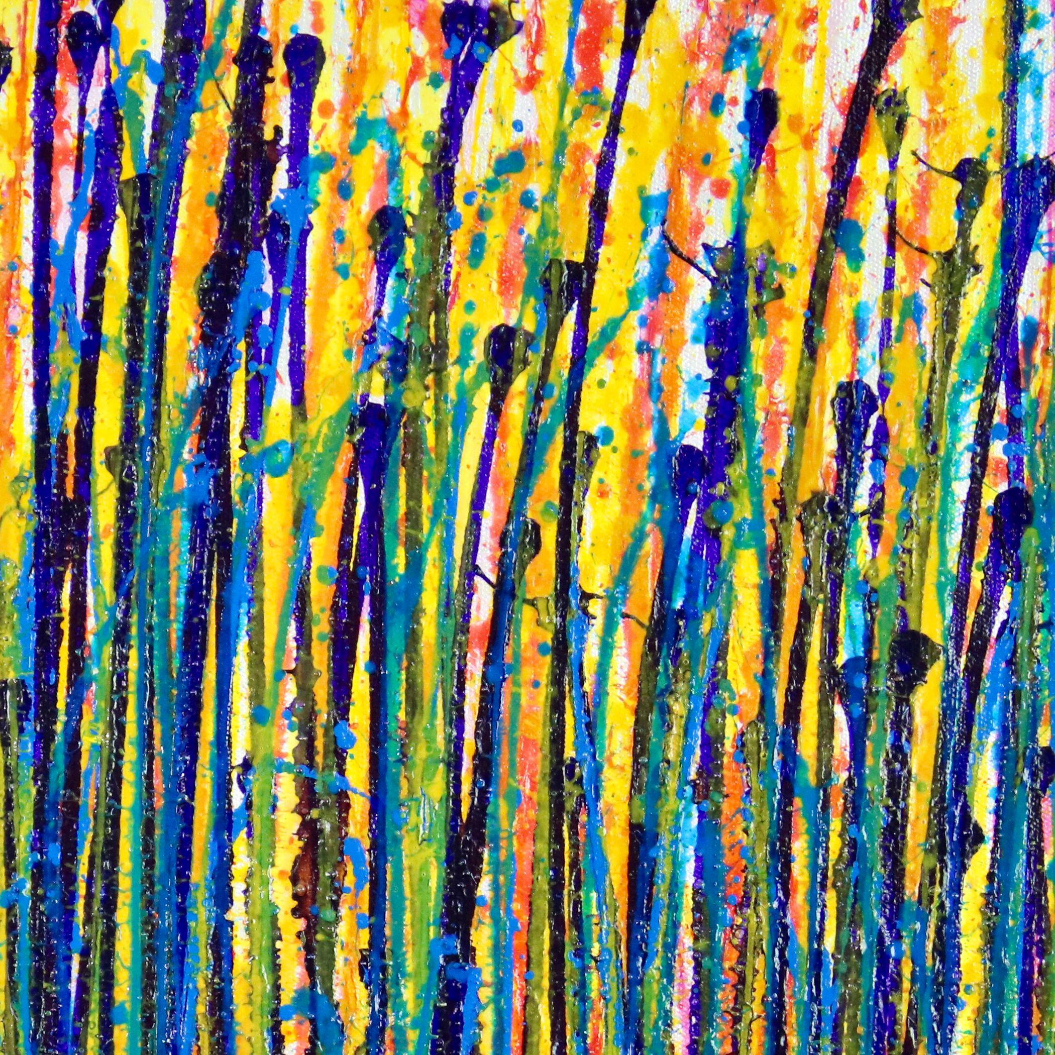 Blooming garden 2 (Flow Spectra), Gemälde, Acryl auf Leinwand – Painting von Nestor Toro