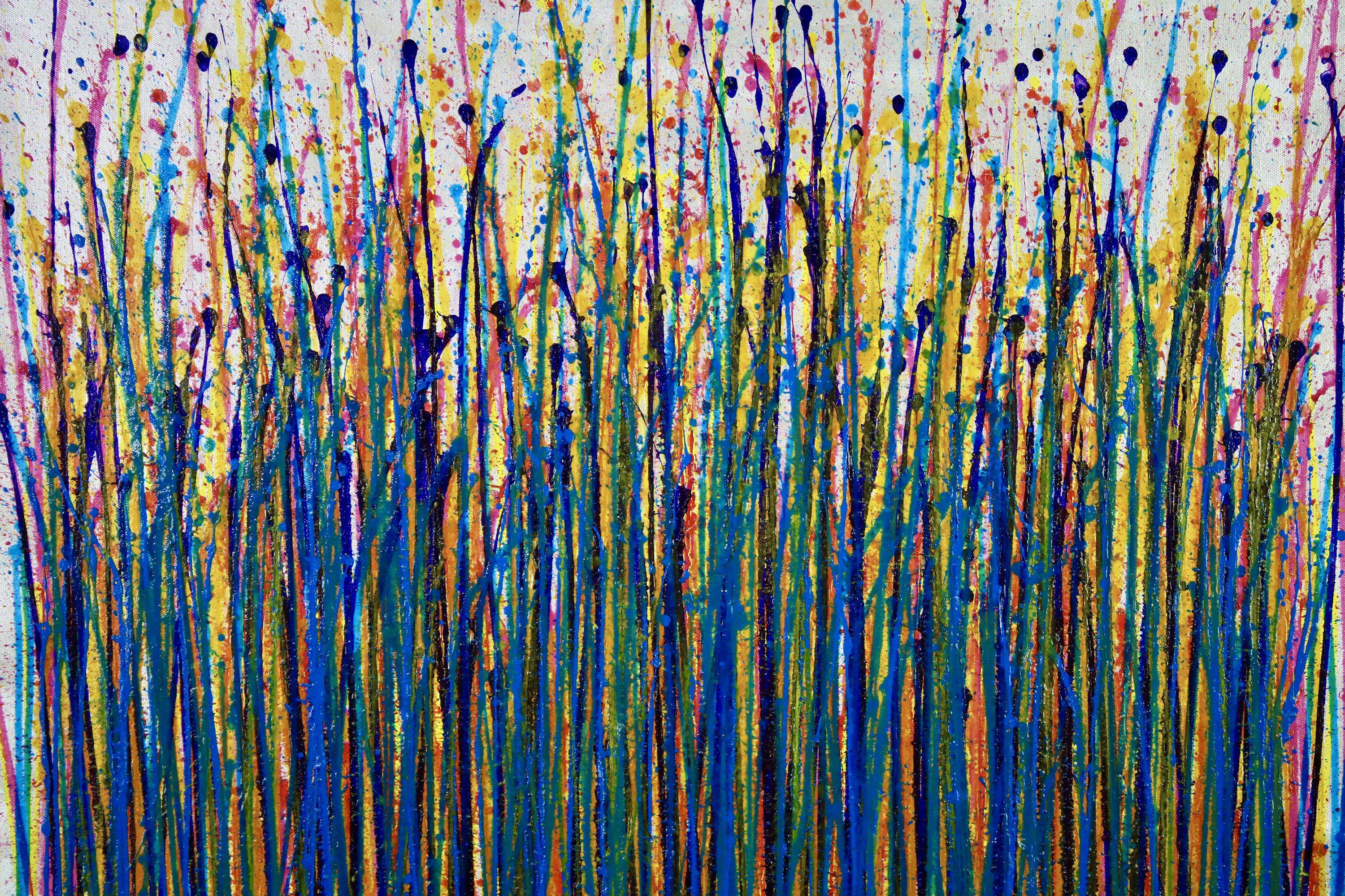 Blooming garden 2 (Flow Spectra), Painting, Acrylic on Canvas For Sale 1