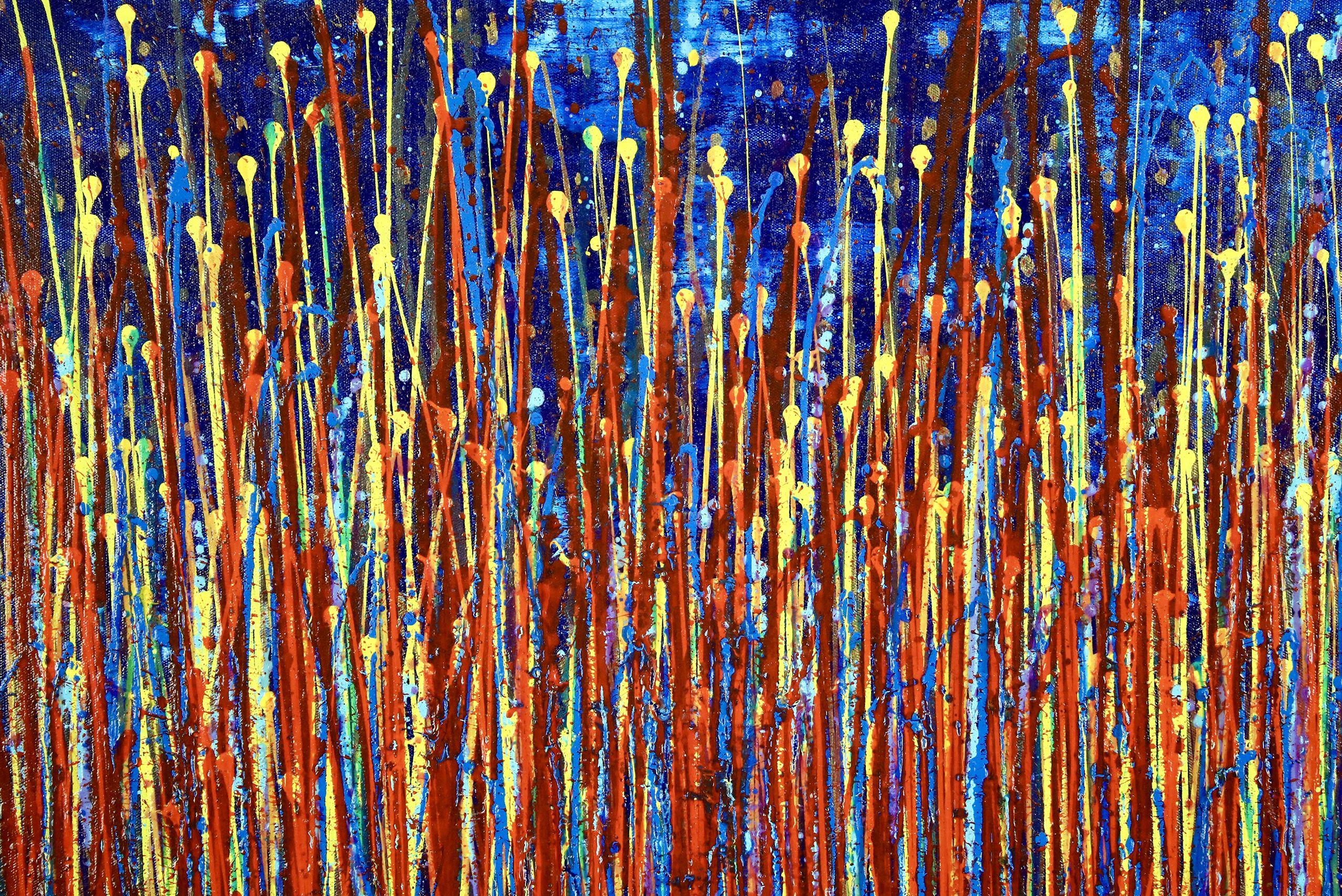 Nestor Toro Abstract Painting – Blooming garden 3 (Flow Spectra), Gemälde, Acryl auf Leinwand