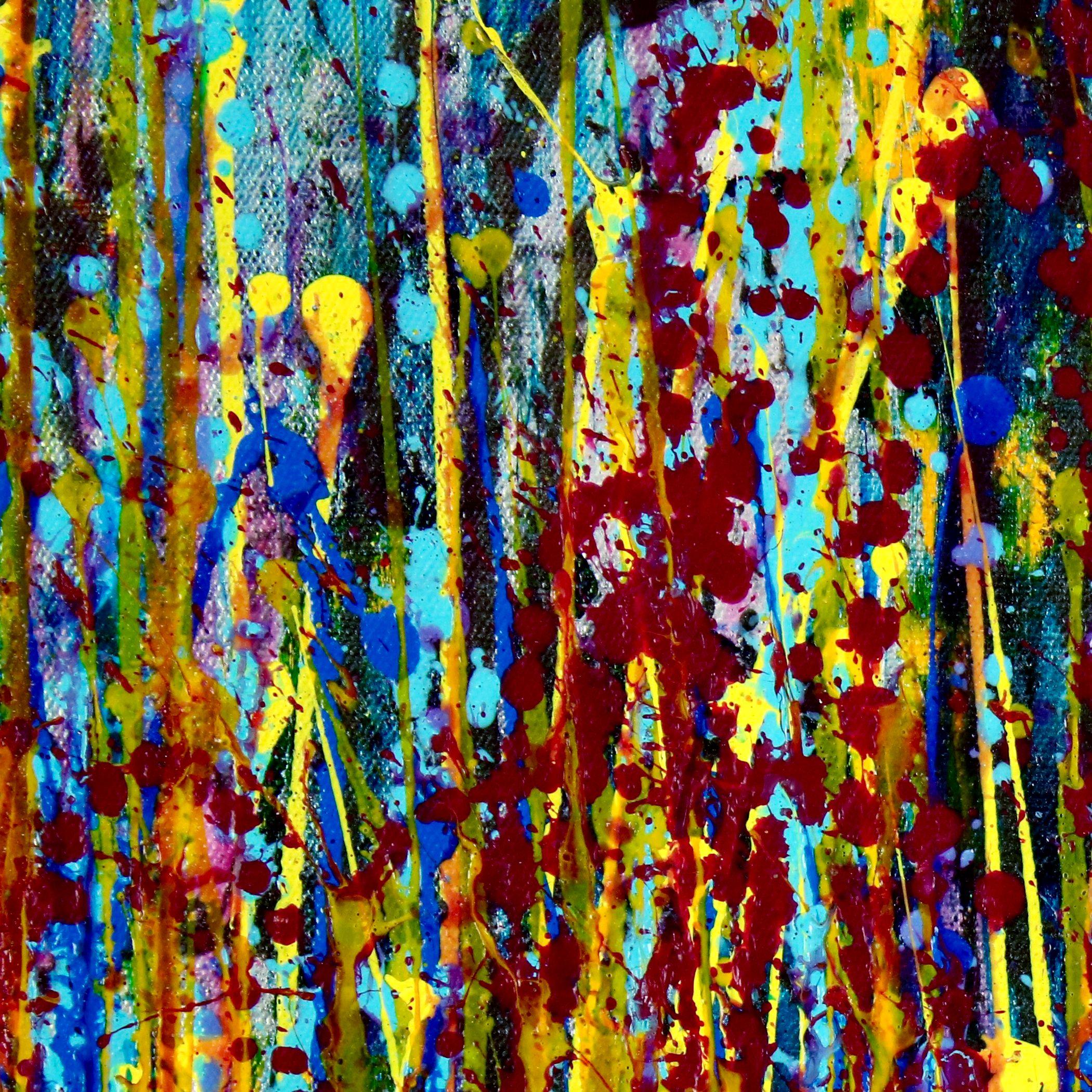 Blooming garden 4 (Flow Spectra), Gemälde, Acryl auf Leinwand – Painting von Nestor Toro