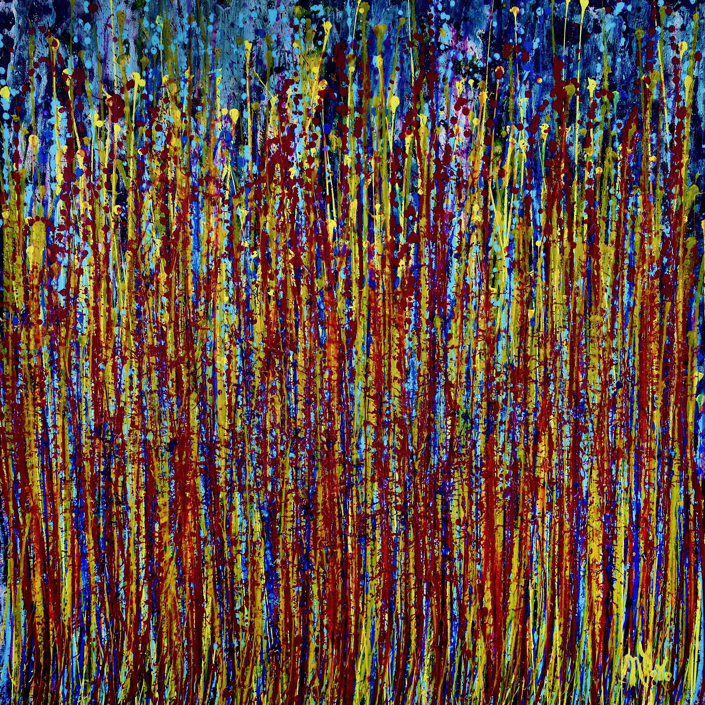 Nestor Toro Abstract Painting - Blooming garden 4 (Flow Spectra), Painting, Acrylic on Canvas