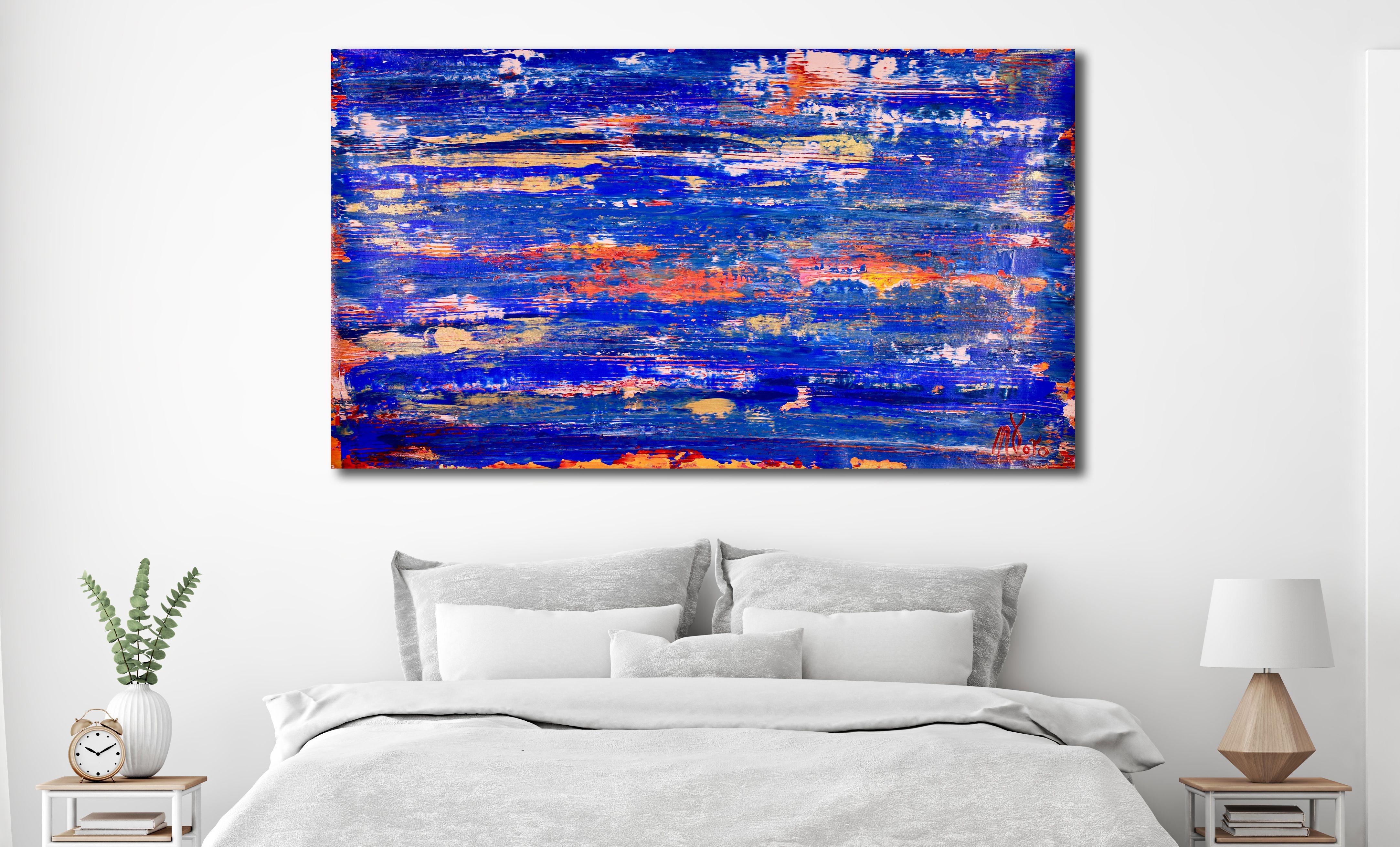 Blue Electric Storm (2018), Painting, Acrylic on Canvas For Sale 3