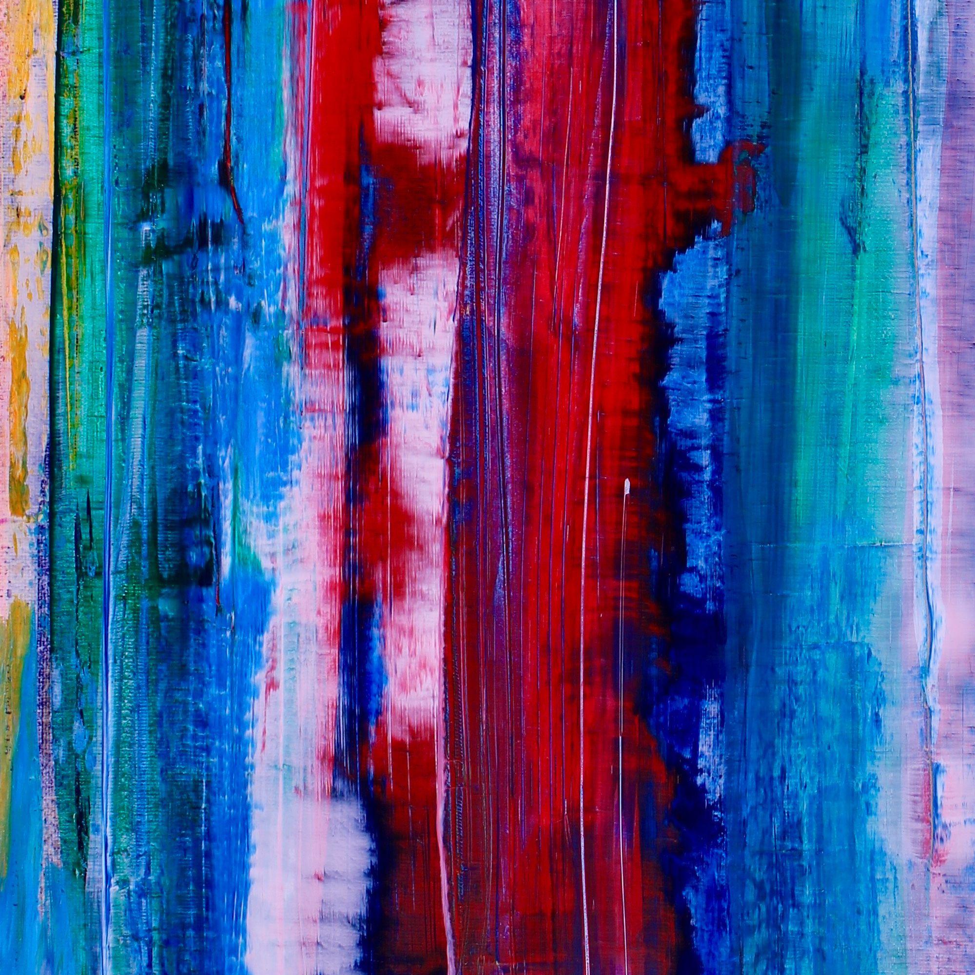 Blue Fusion 2, Pittura, Acrilico su tela - Painting di Nestor Toro