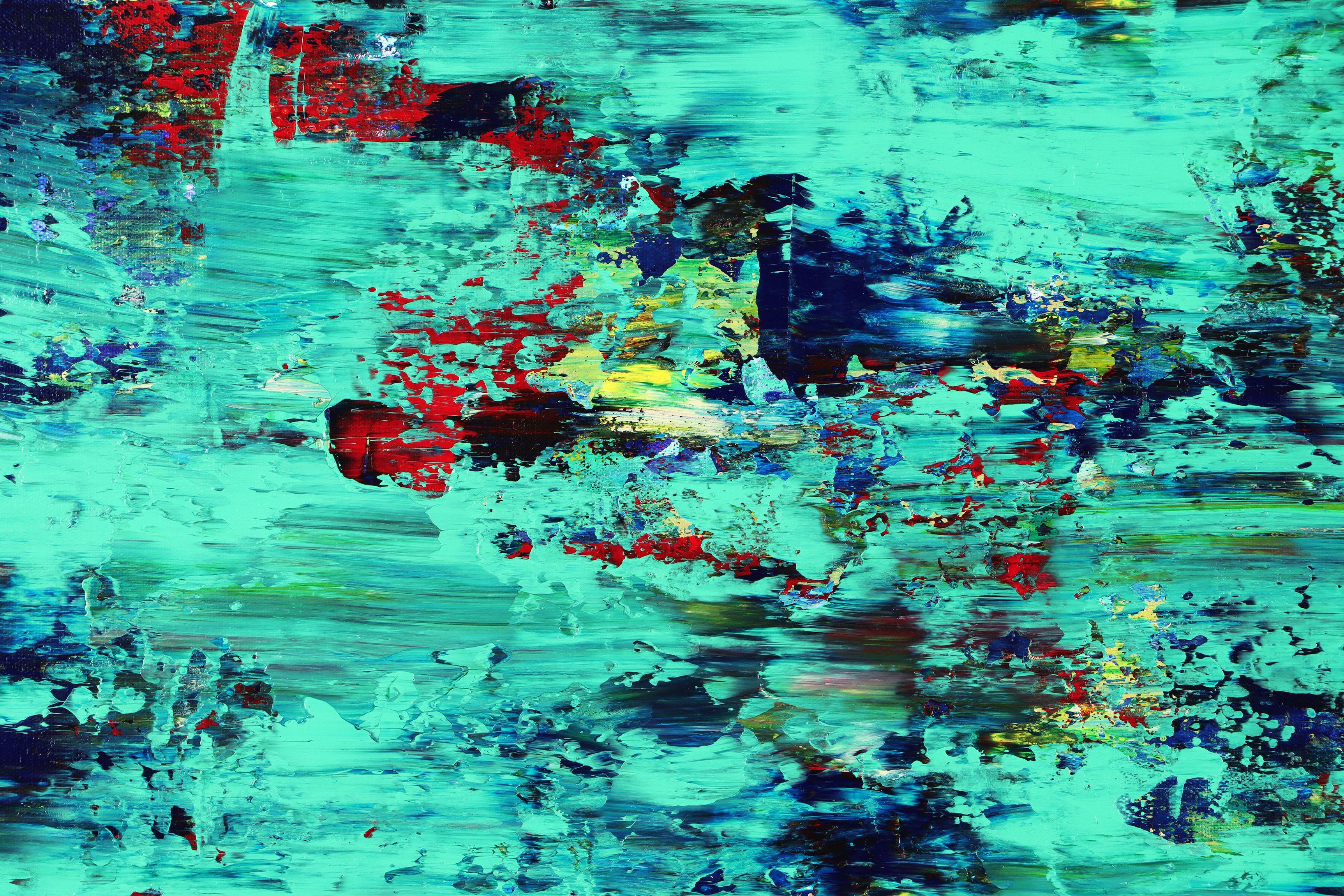 Blue streams (A closer look), Painting, Acrylic on Canvas For Sale 2