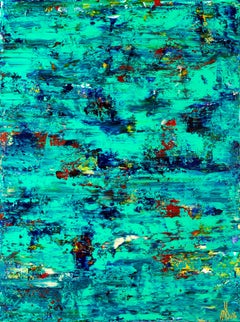 Blue streams (A closer look), Painting, Acrylic on Canvas