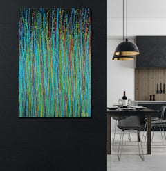 Blue symphony (Natures dance) 1, Painting, Acrylic on Canvas