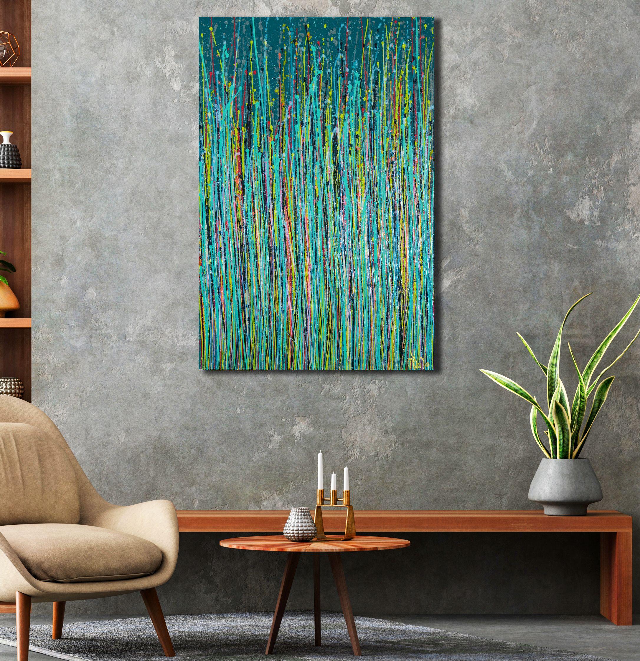 Sinfonia blu (danza della natura) 2, Pittura, Acrilico su tela in vendita 2