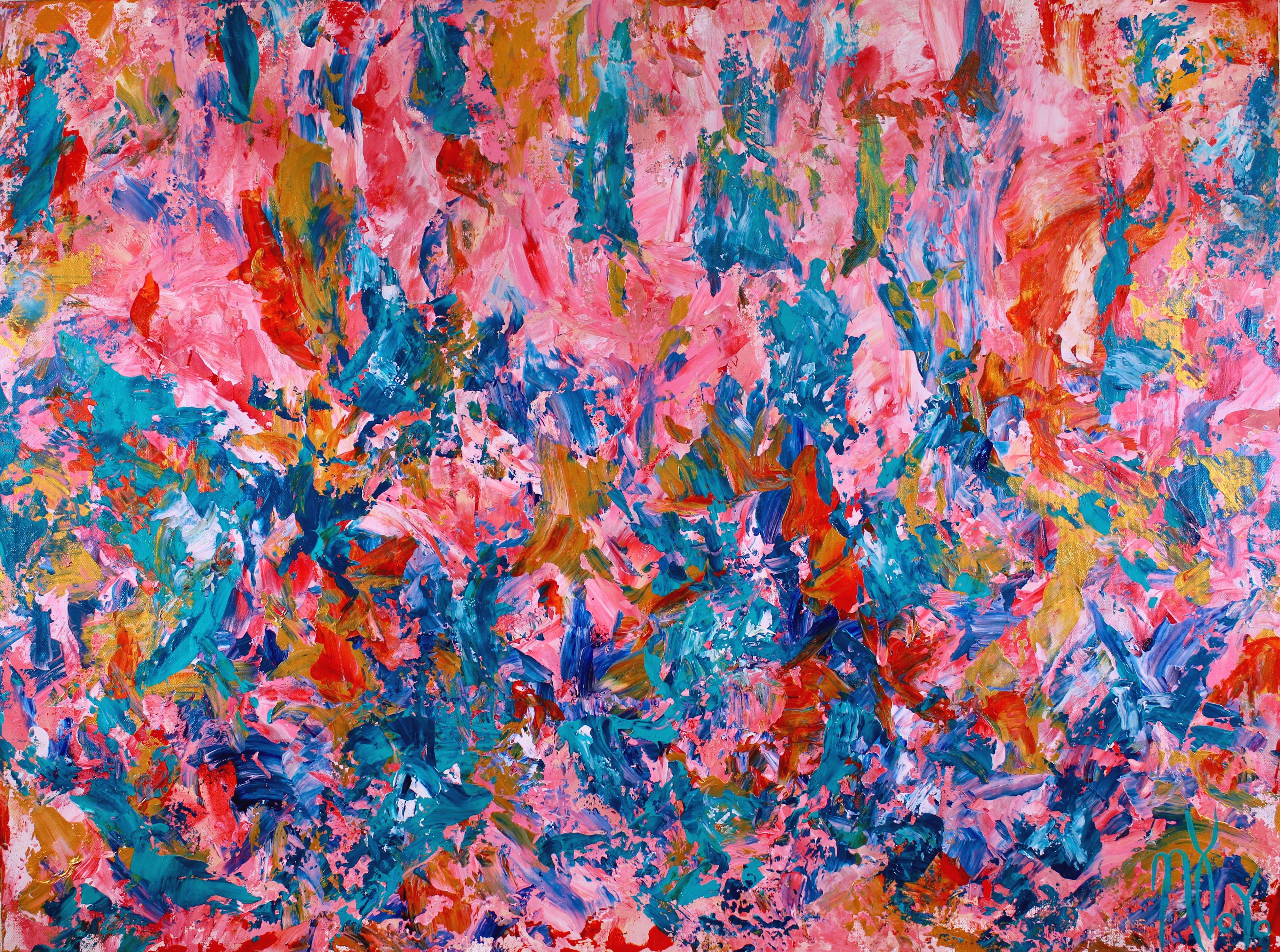 Abstract Painting de Nestor Toro - Paraíso audaz (Bosque dorado), Pintura, Acrílico sobre lienzo